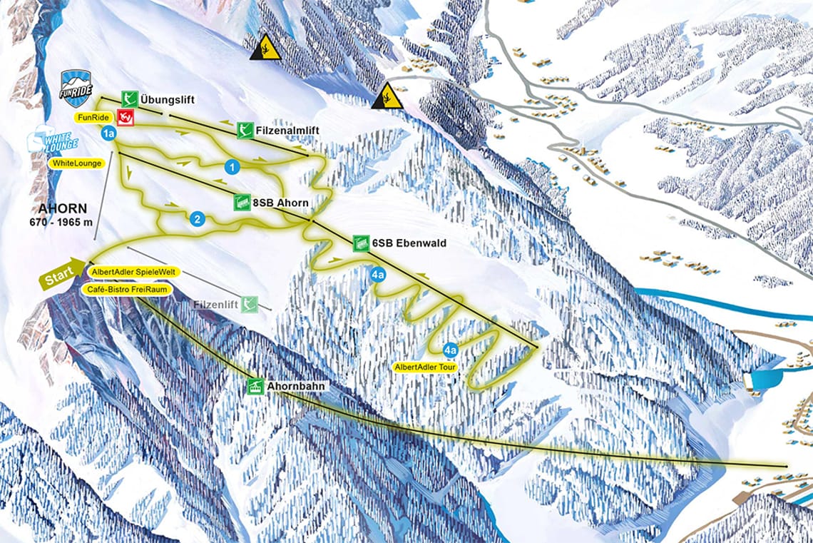 Ahorn FamilienRunde im Skigebiet Mayrhofen