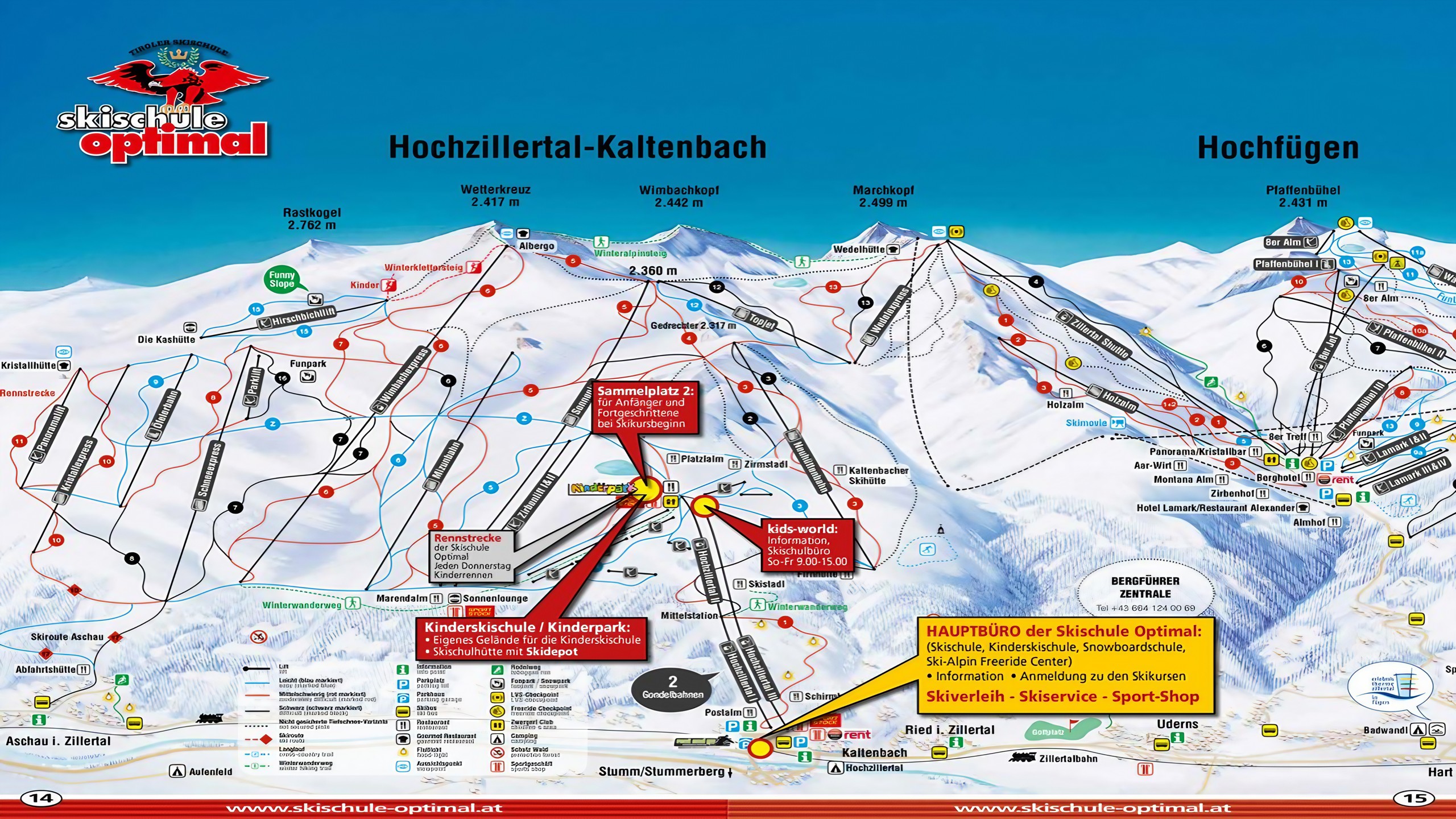 Lageplan Skischule Optimal