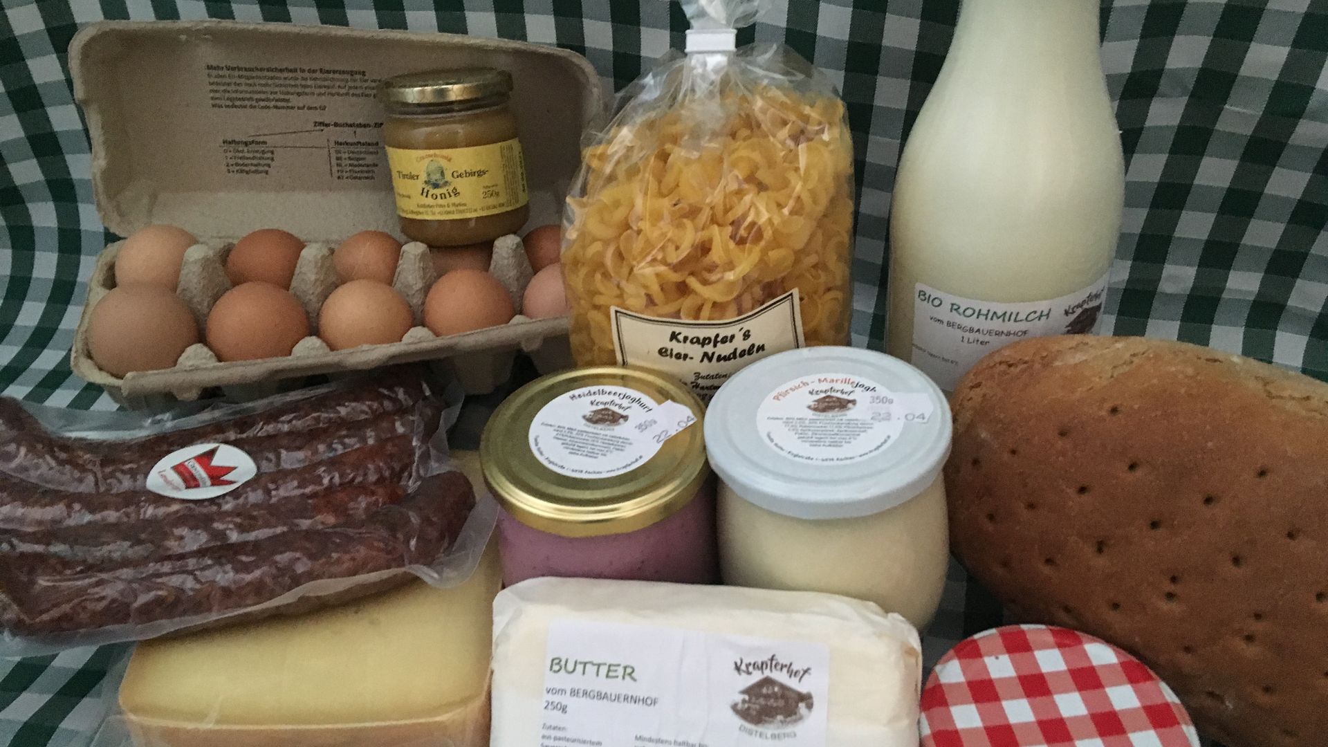 Regionale Produkte beim Bauernmarkt in Mayrhofen.