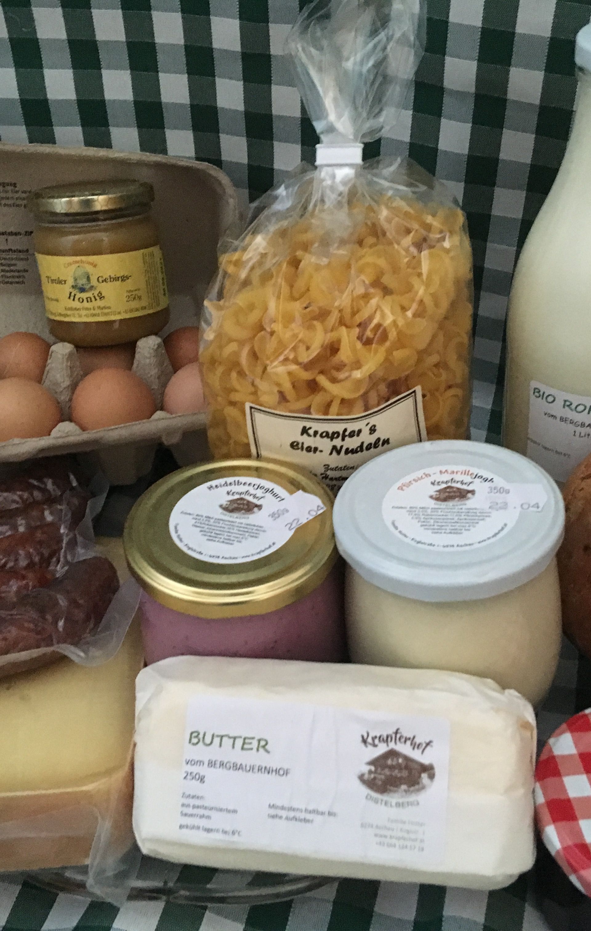 Regionale Produkte beim Bauernmarkt in Mayrhofen.