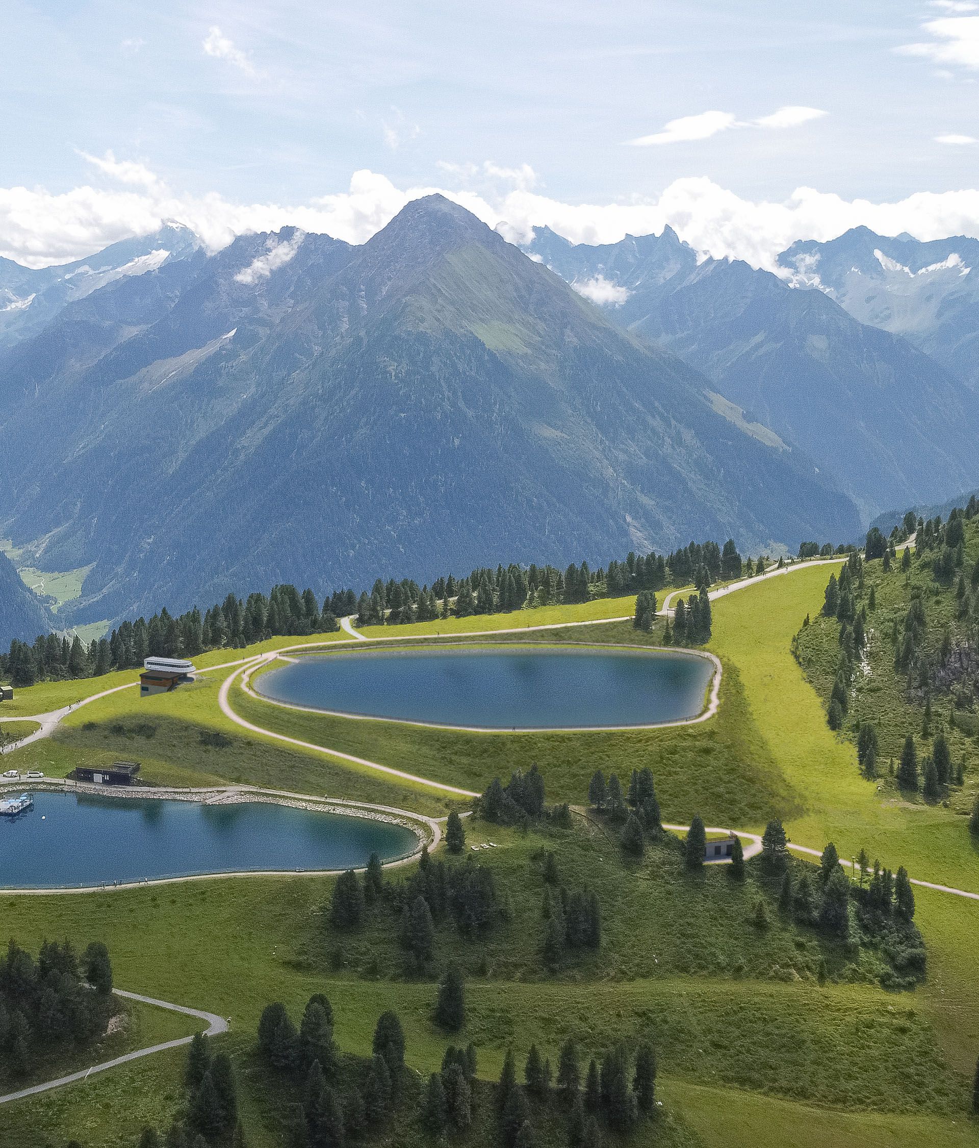 Reservoirs on the Penken in Mayrhofen-Hippach