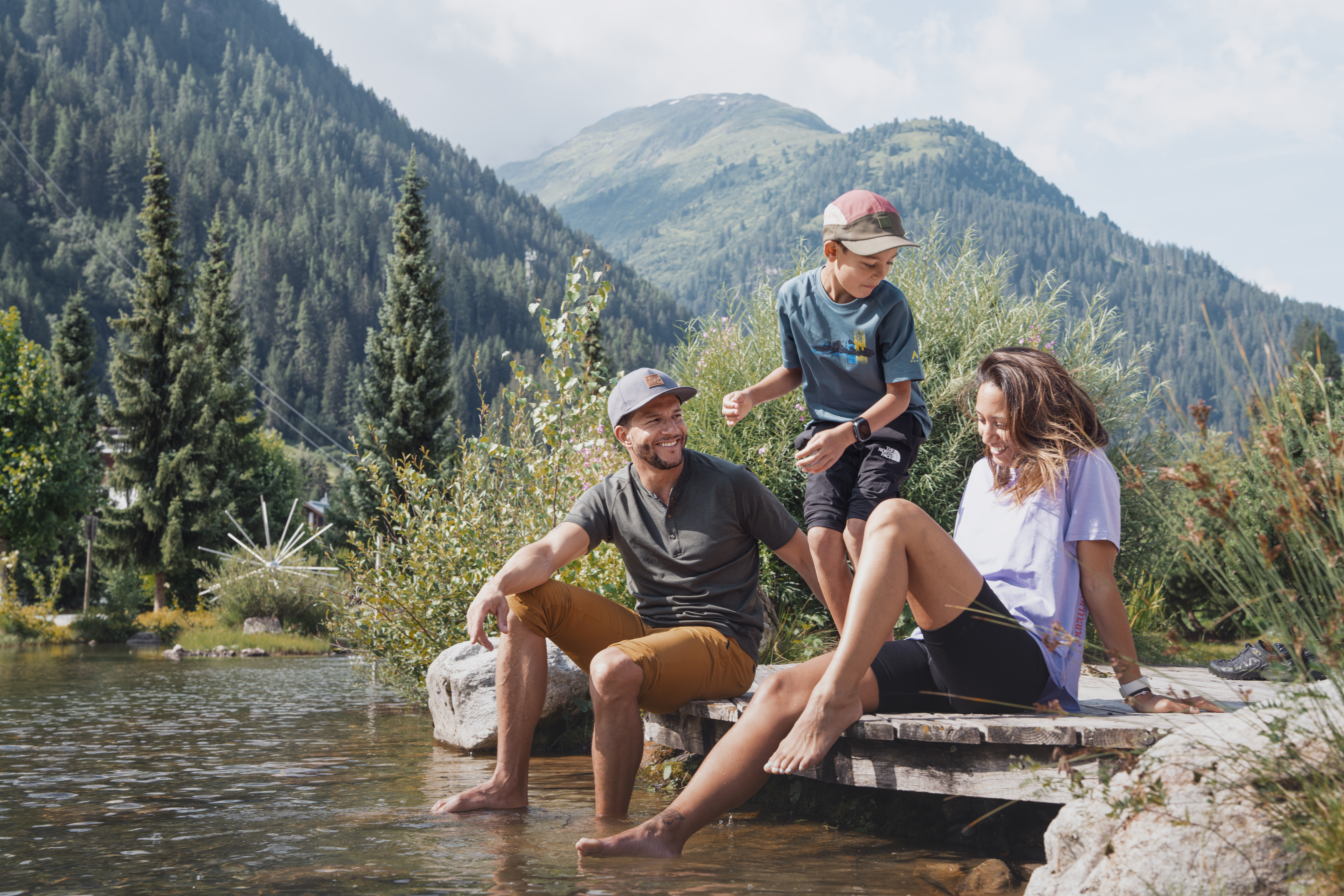 Familie am Berg
