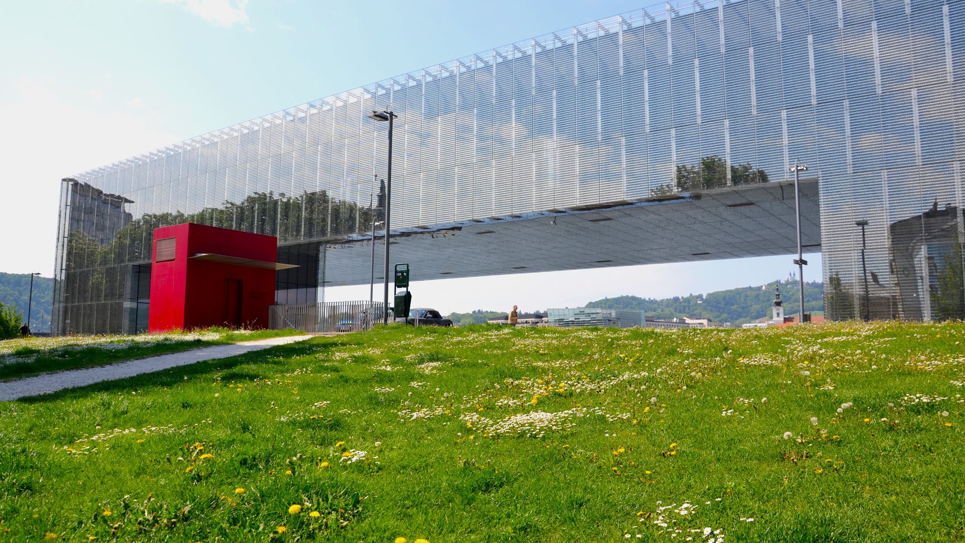 Außenansicht des Lentos Kunstmuseum