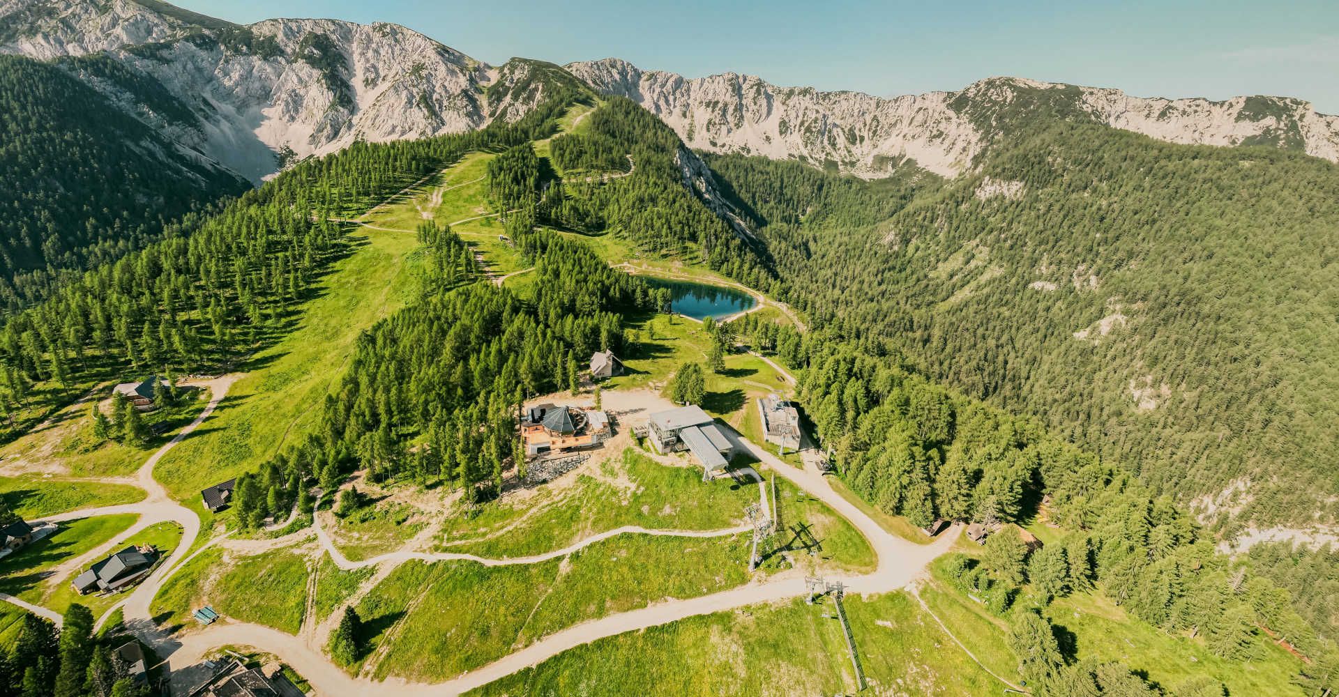 View of the hiking trails