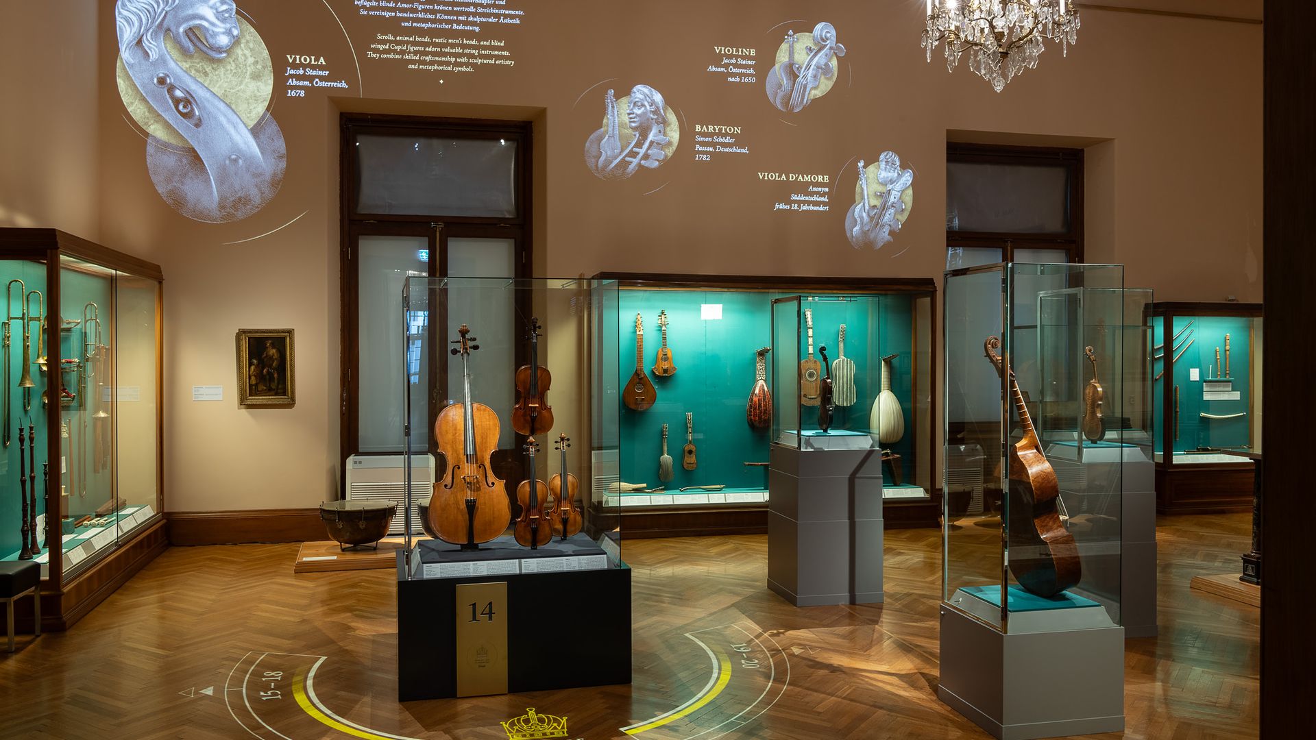 Collection of old musical instruments