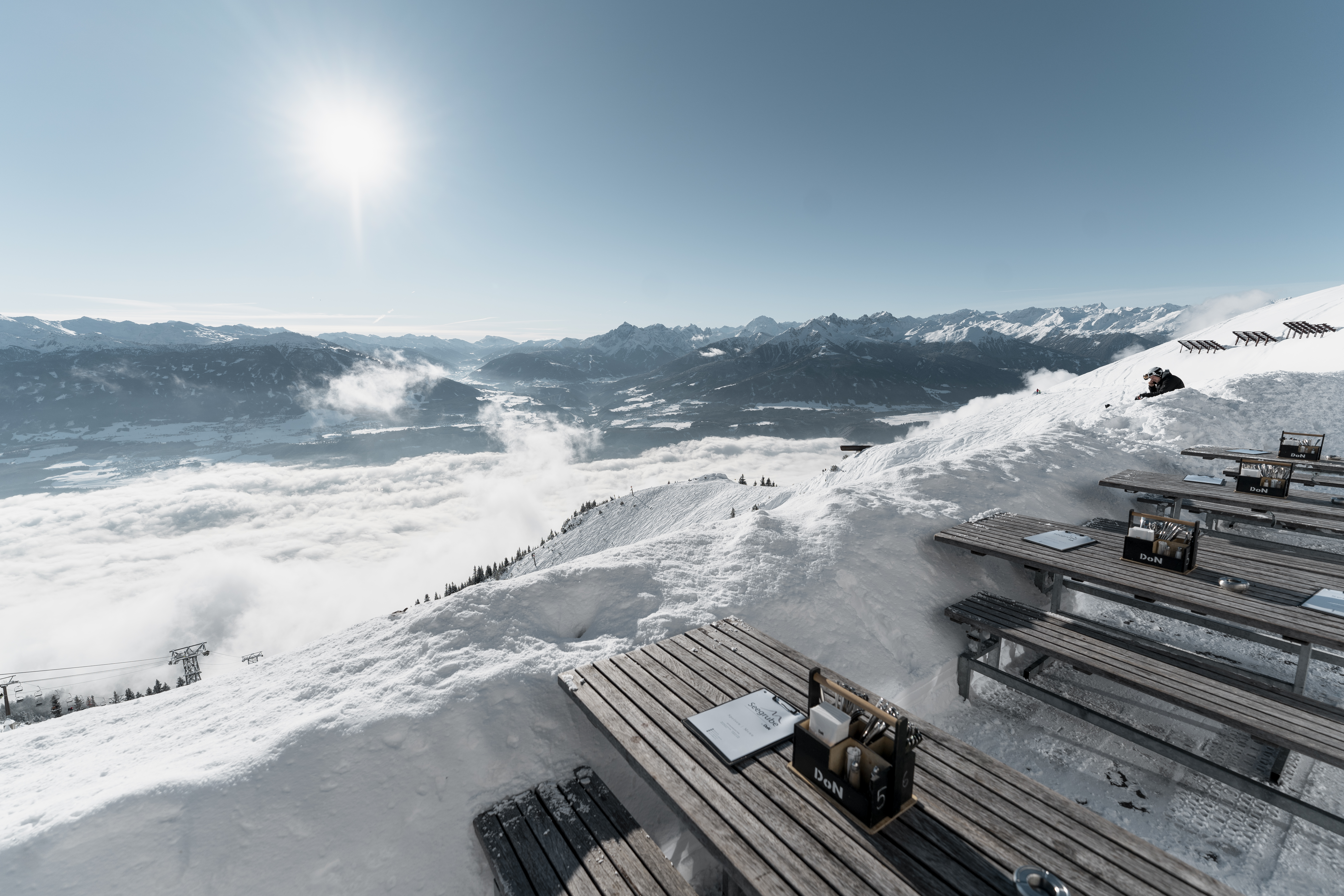 Restaurant Seegrube terrace with sea of clouds