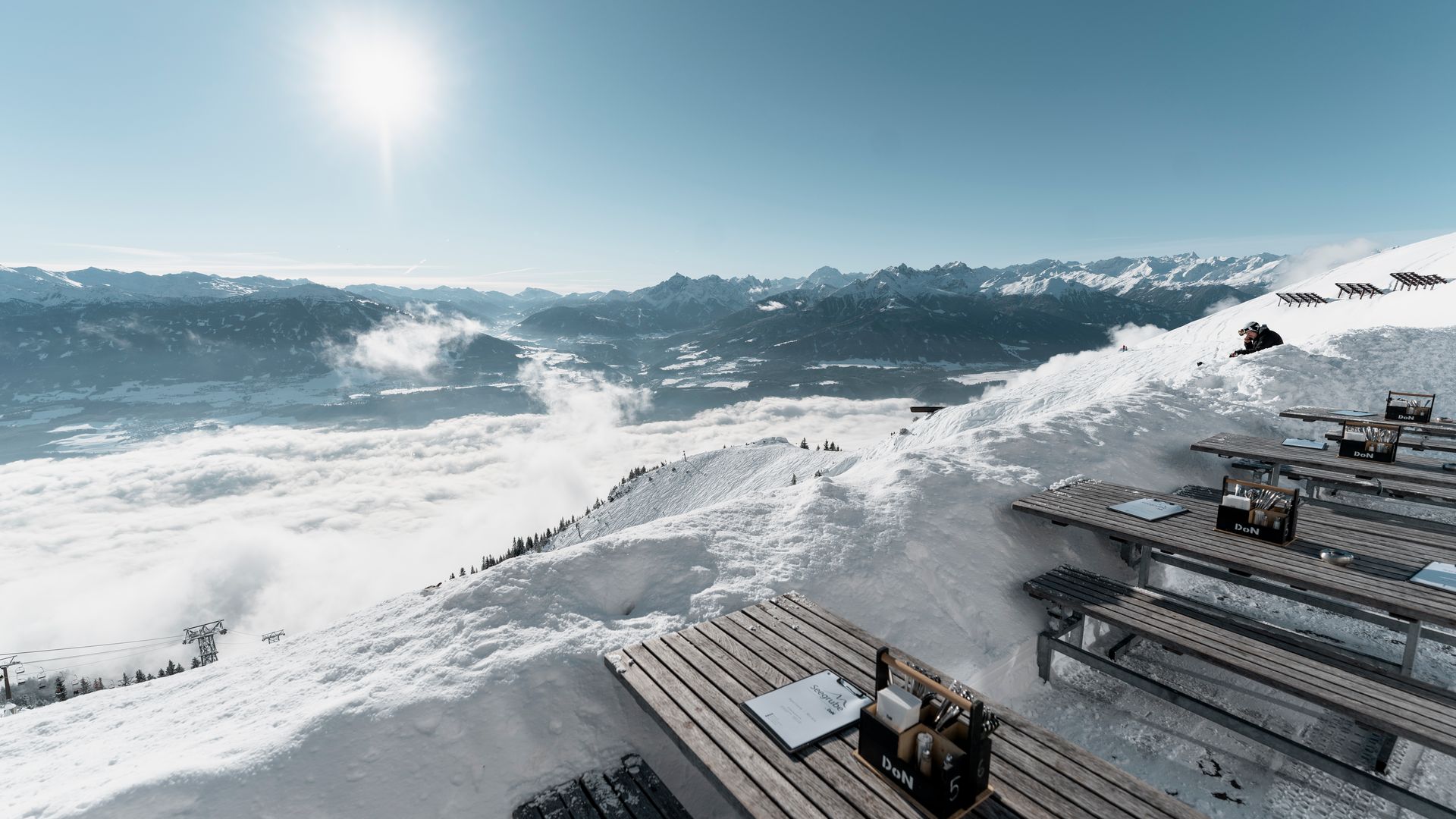 Restaurant Seegrube terrace with sea of clouds