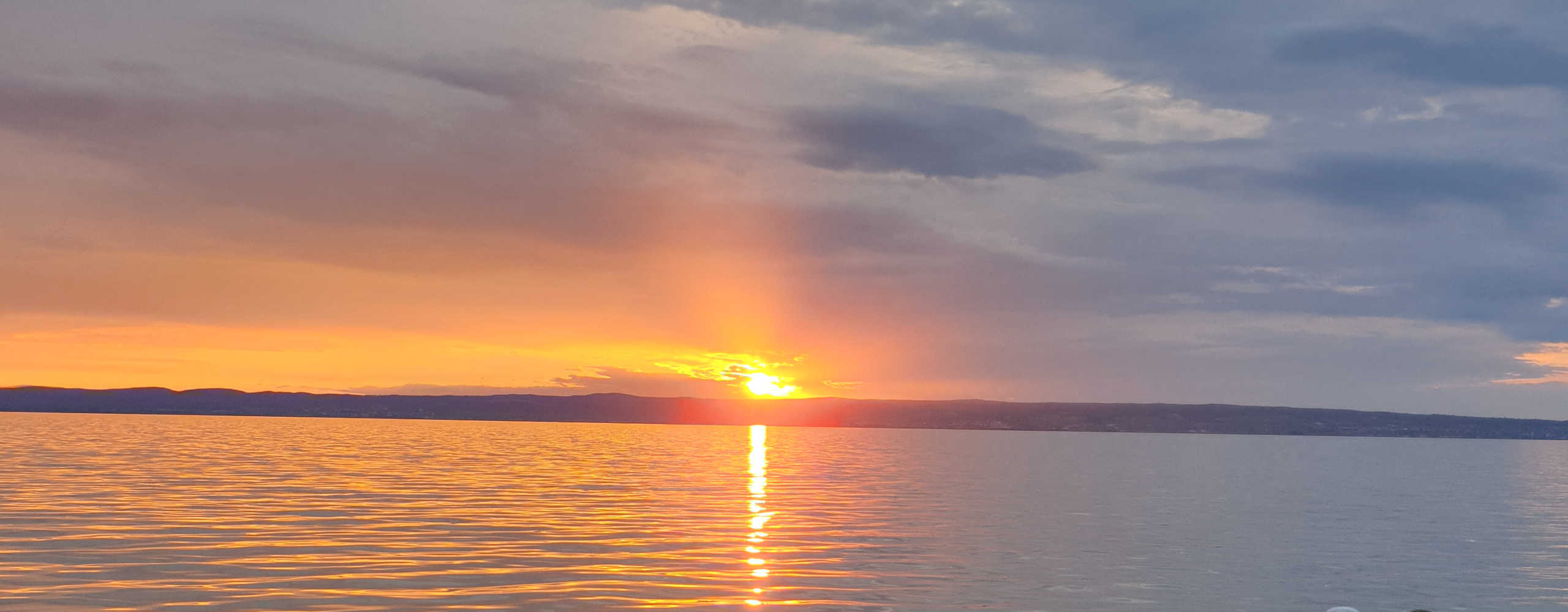 Sunset over the lake
