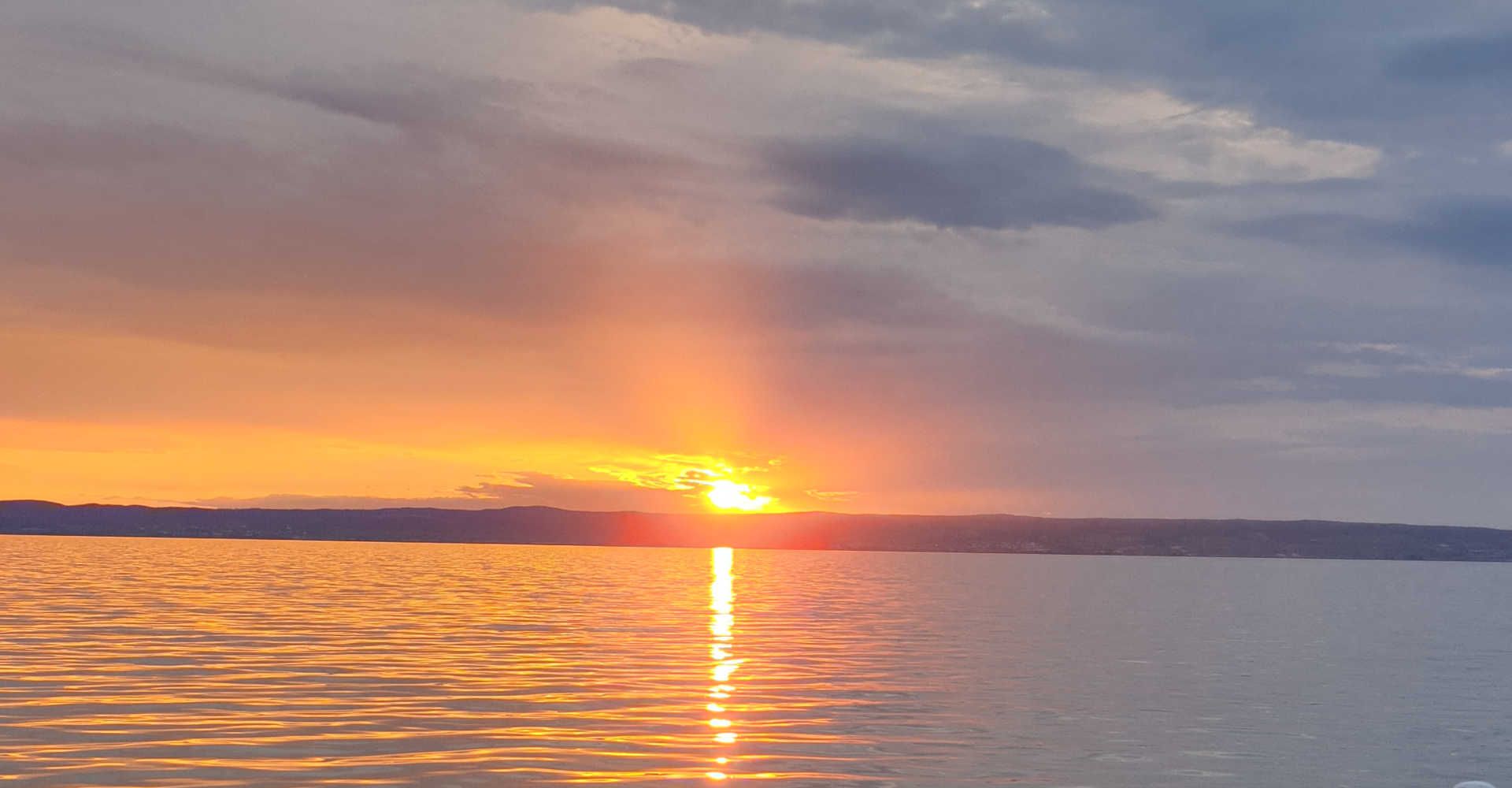 Sunset over the lake