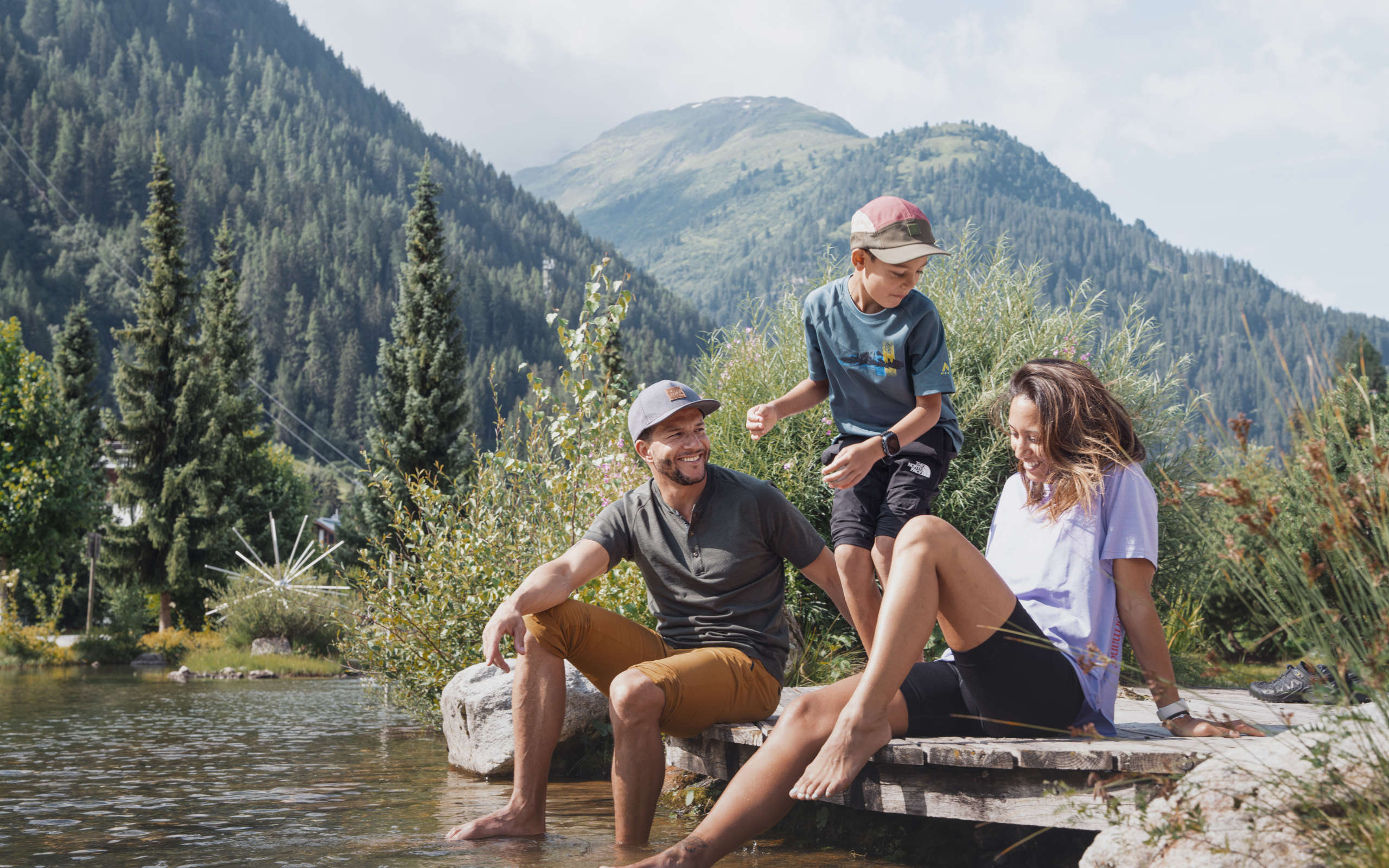 Family on the mountain