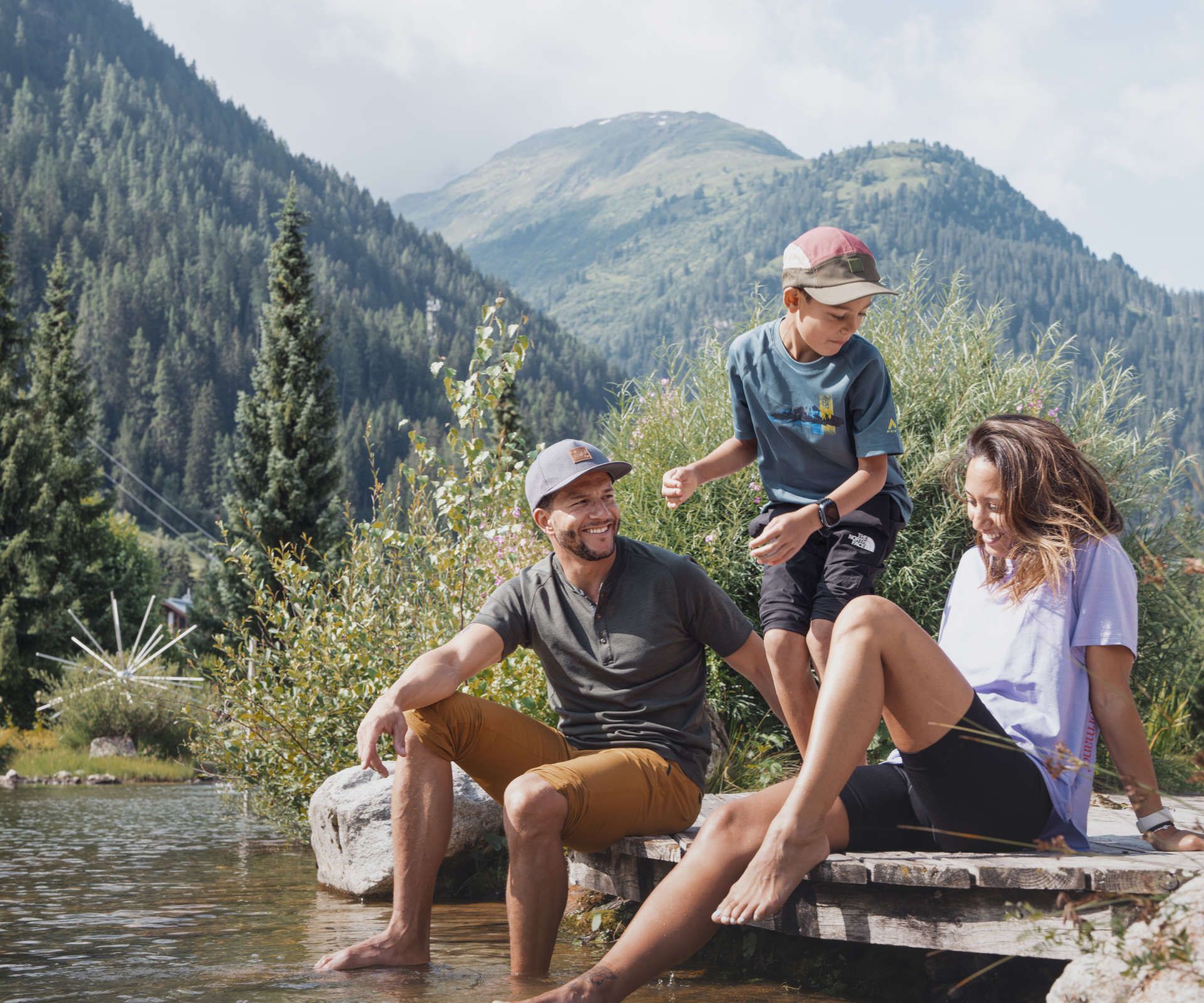 Family on the mountain