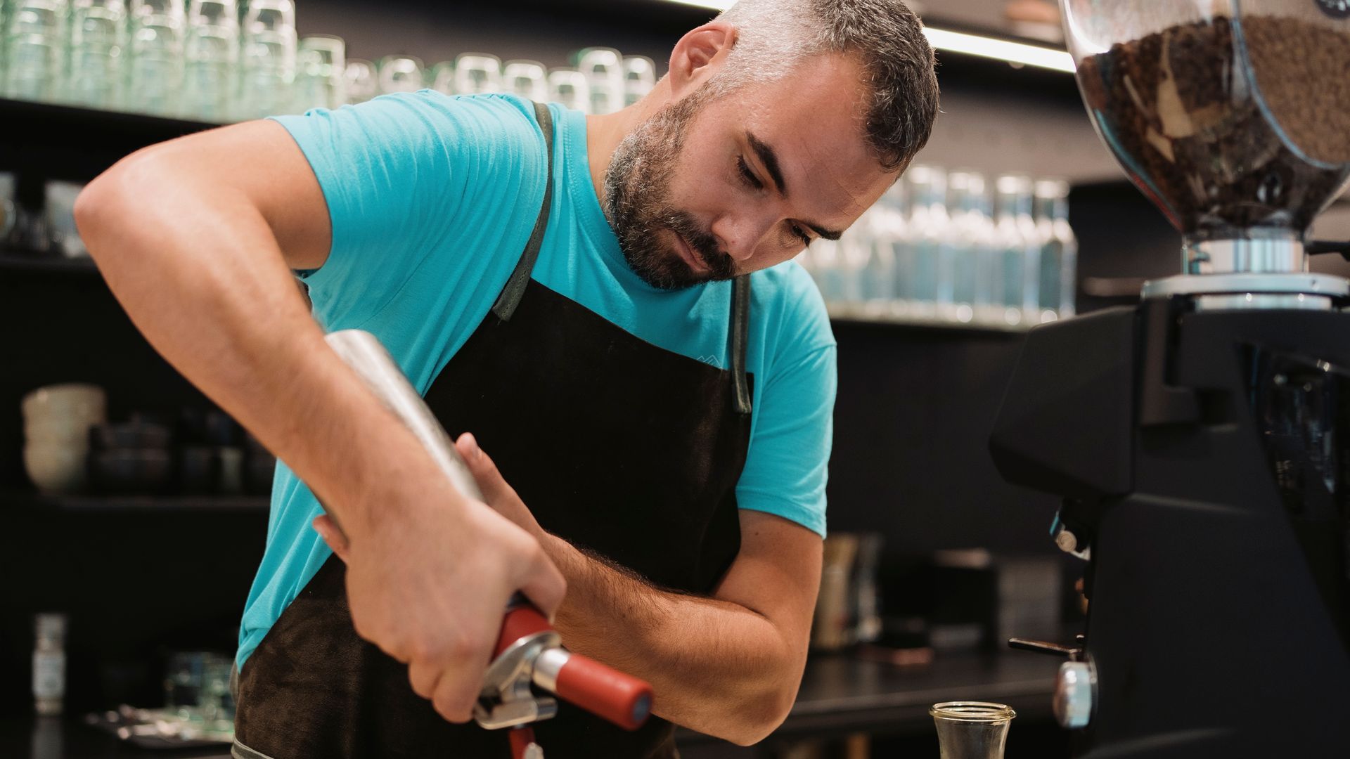 Barman preparing a drink