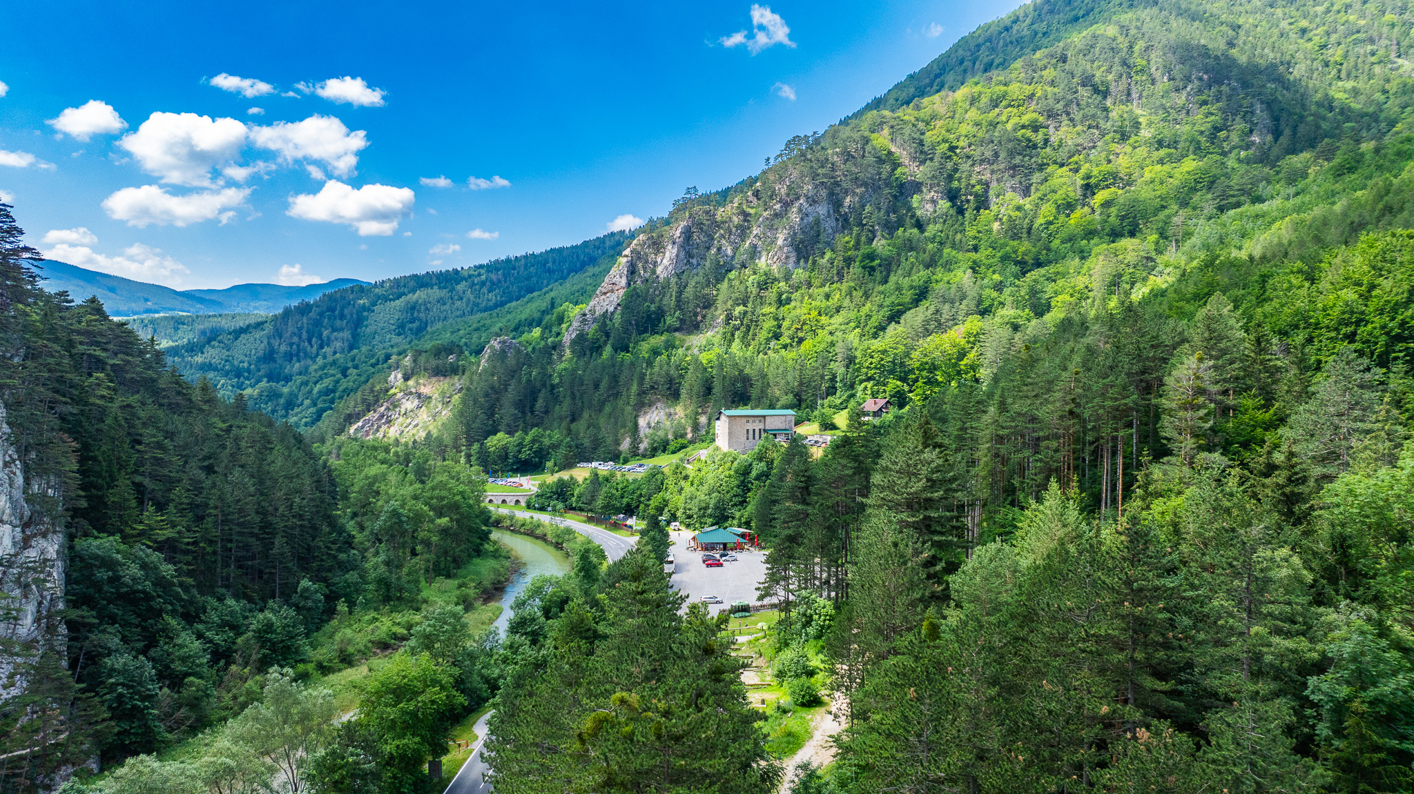 Cable car valley station from the Höllental side