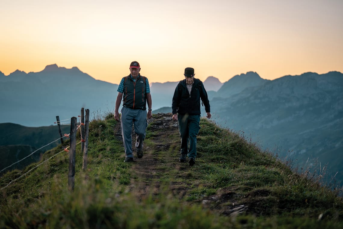 Gratwanderweg am Abend
