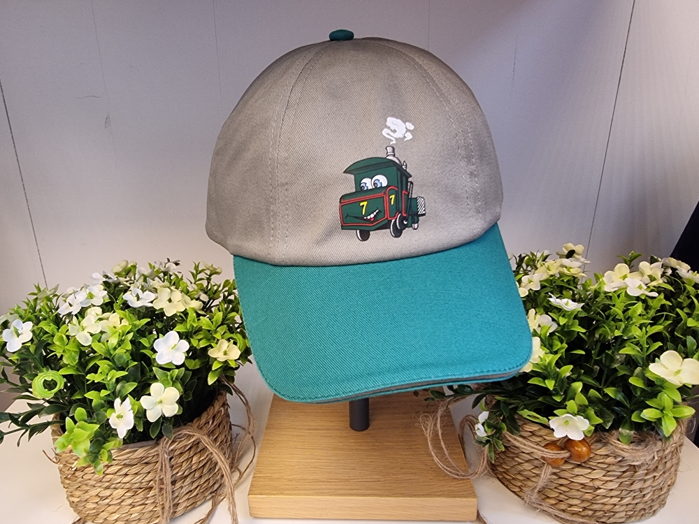 Kinder Cap Grau Grün