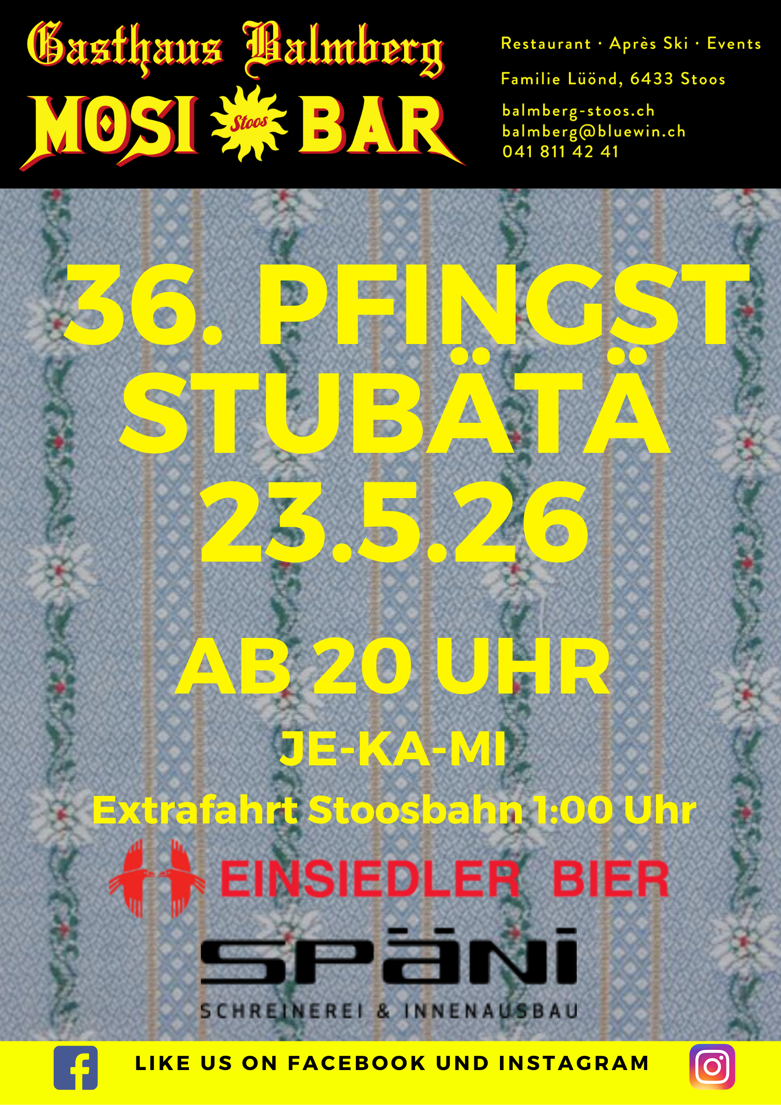 36. PFINGST STUBÄTÄ @RESTAURANT BALMBERG