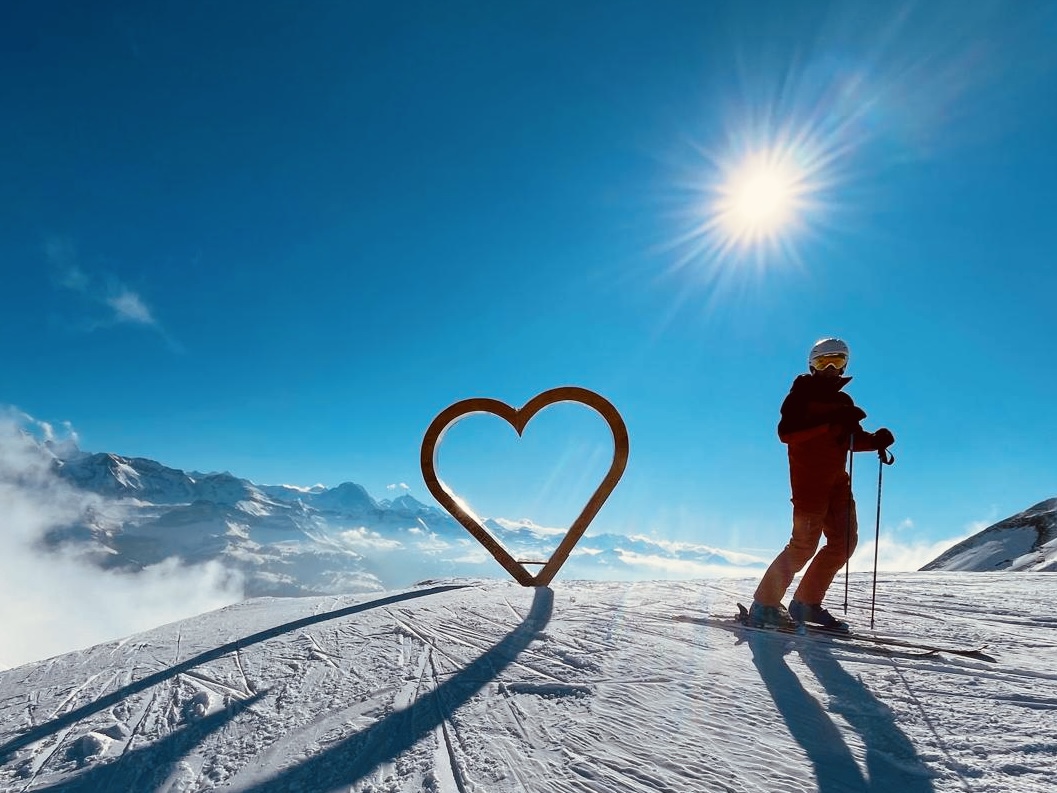 Skifahren mit Herz