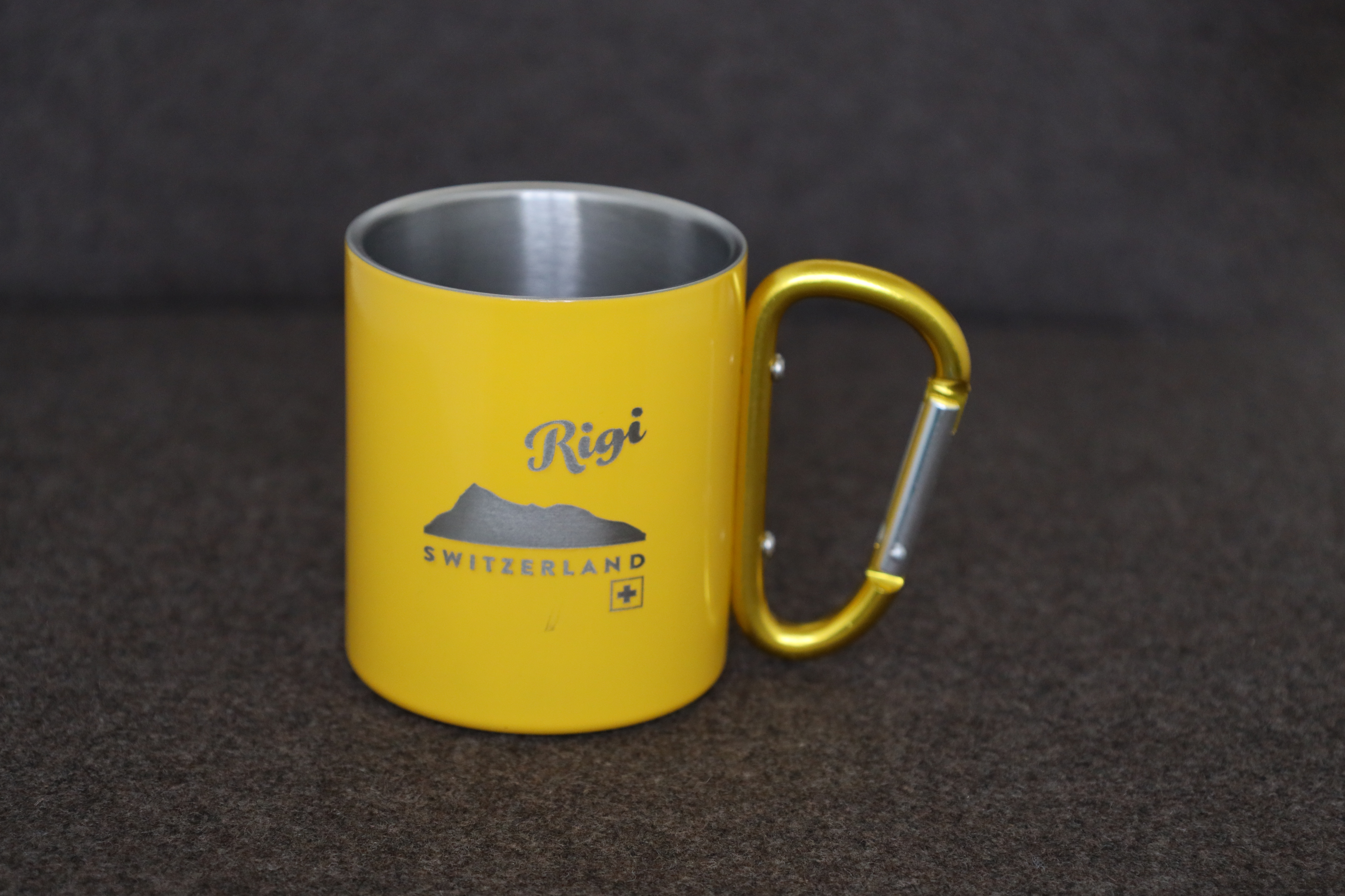 RIGI KARABINER-METALLTASSE Gelb