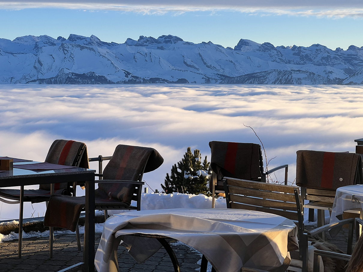 Kräuterhotel Edelweiss - Terrasse Winter Kräuterhotel