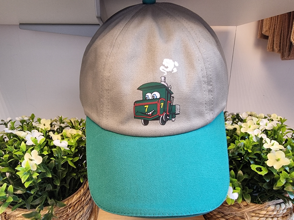 Kinder Cap Grau Grün 2