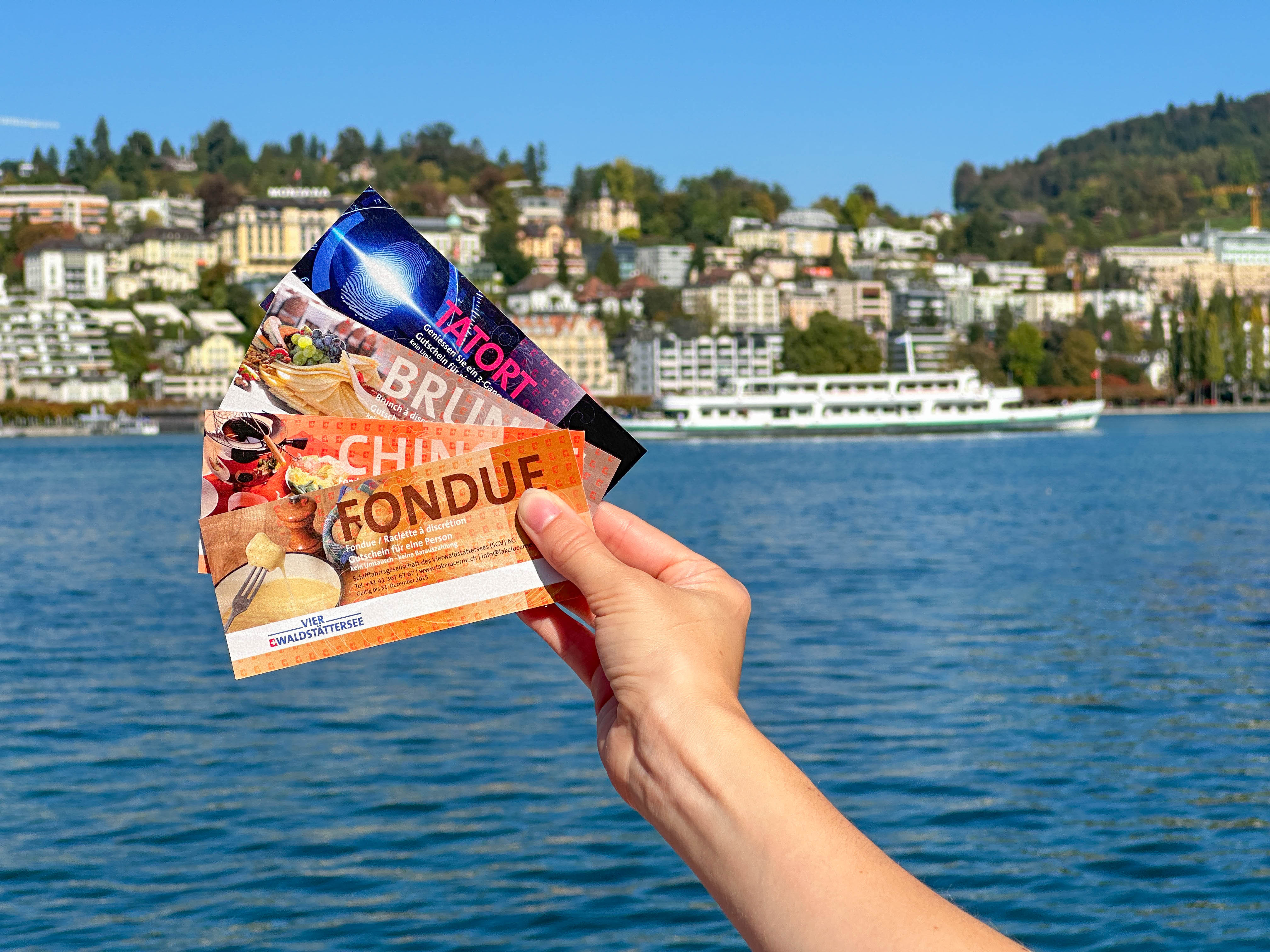 Kulinarischer Gutschein | Schifffahrt Vierwaldstättersee | SGV | Gutscheine Postversand