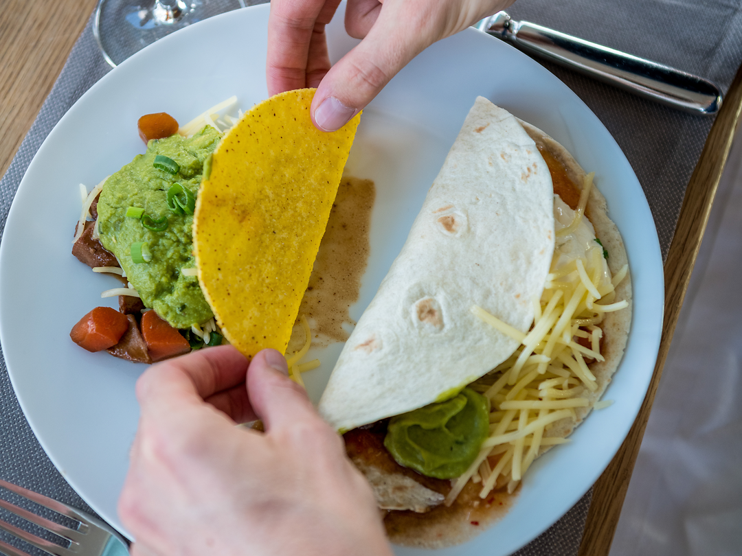 Fajita Schiff auf dem Menu