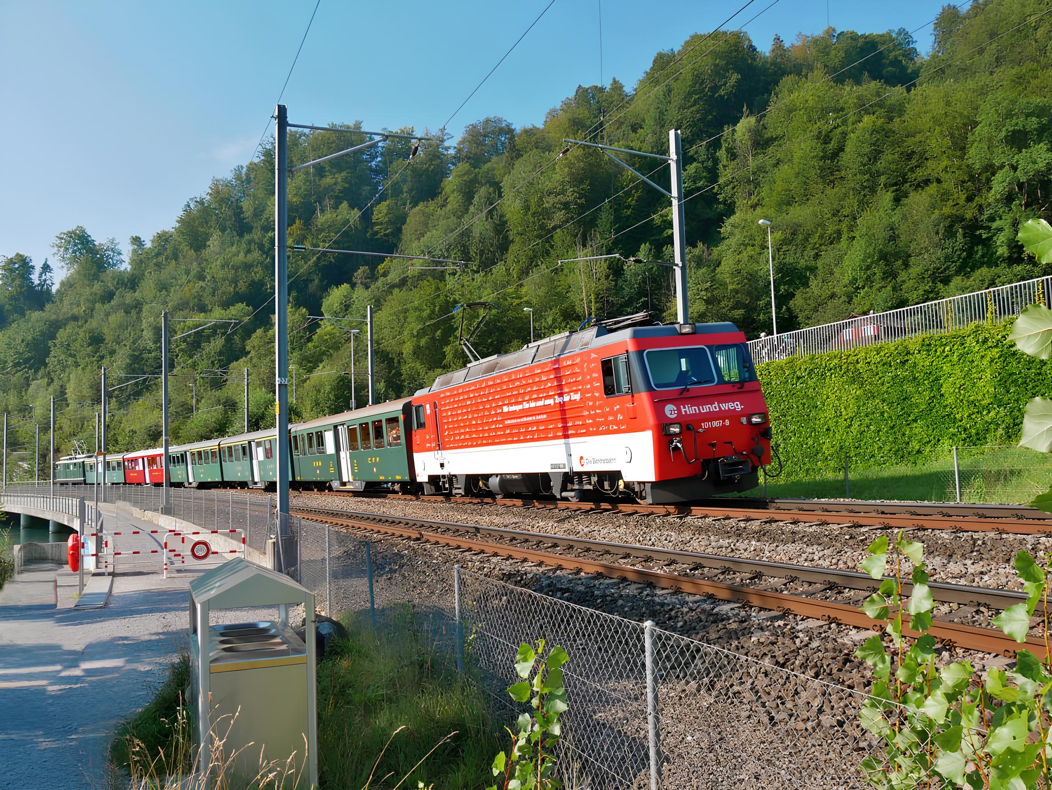 Zug der Zentralbahn in Horw