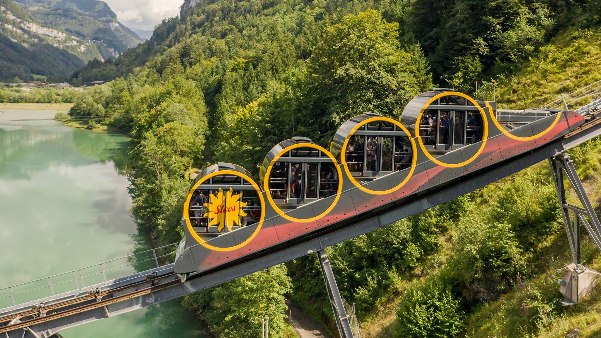 Visit steepest funicular in the world - stoos.ch