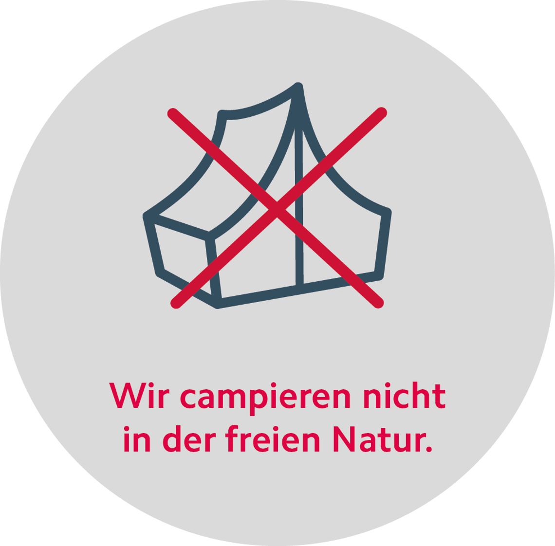 Respektvolles Verhalten im Alpgebiet Sommer Regel Campieren