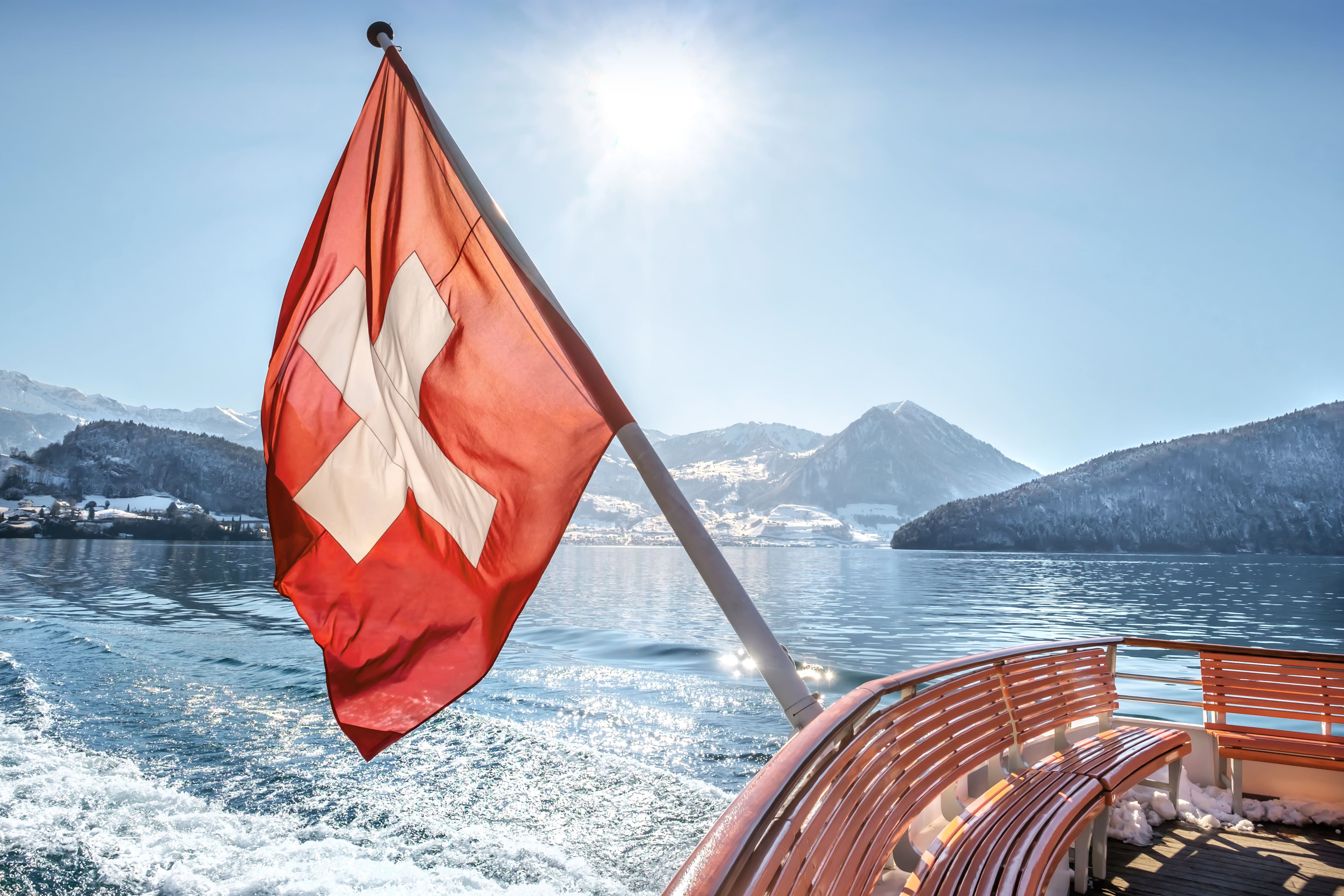 mys-CARTE JOURNALIÈRE RIGI & BATEAU LUCERNE-VITZNAU (ALLER-RETOUR)-Schiffheck Winter