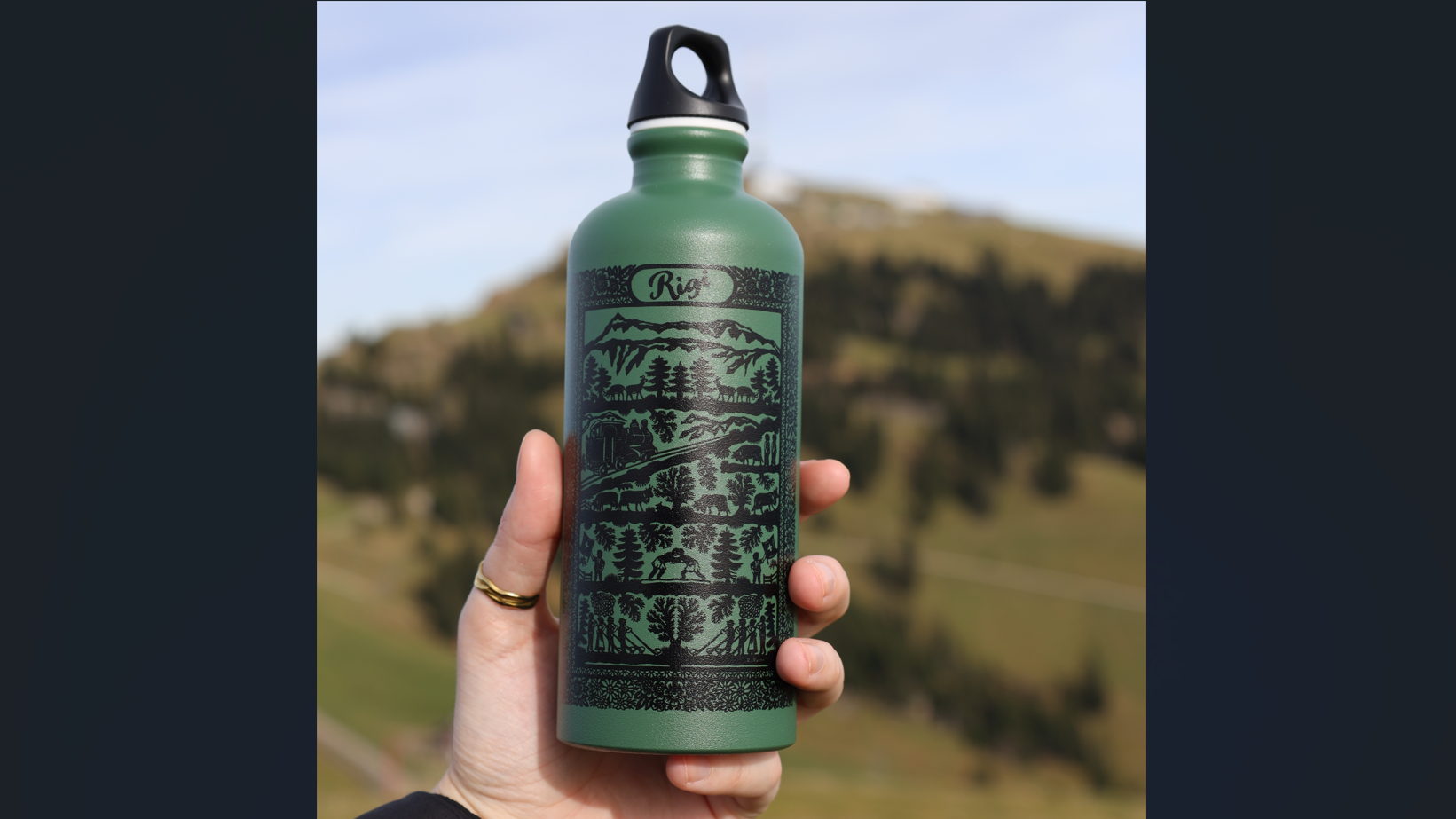 Rigi Scherenschnitt Trinkflasche Sigg