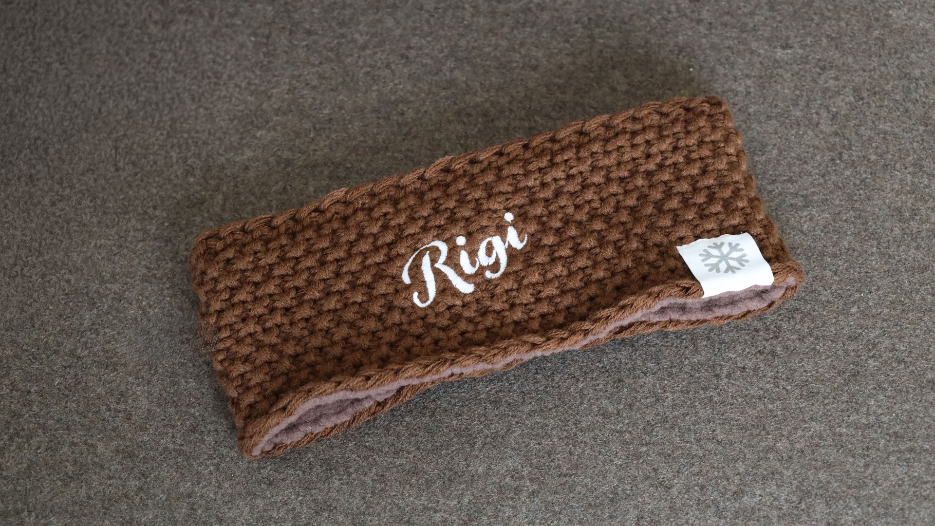 RIGI STIRNBAND GEHÄCKELT BRAUN