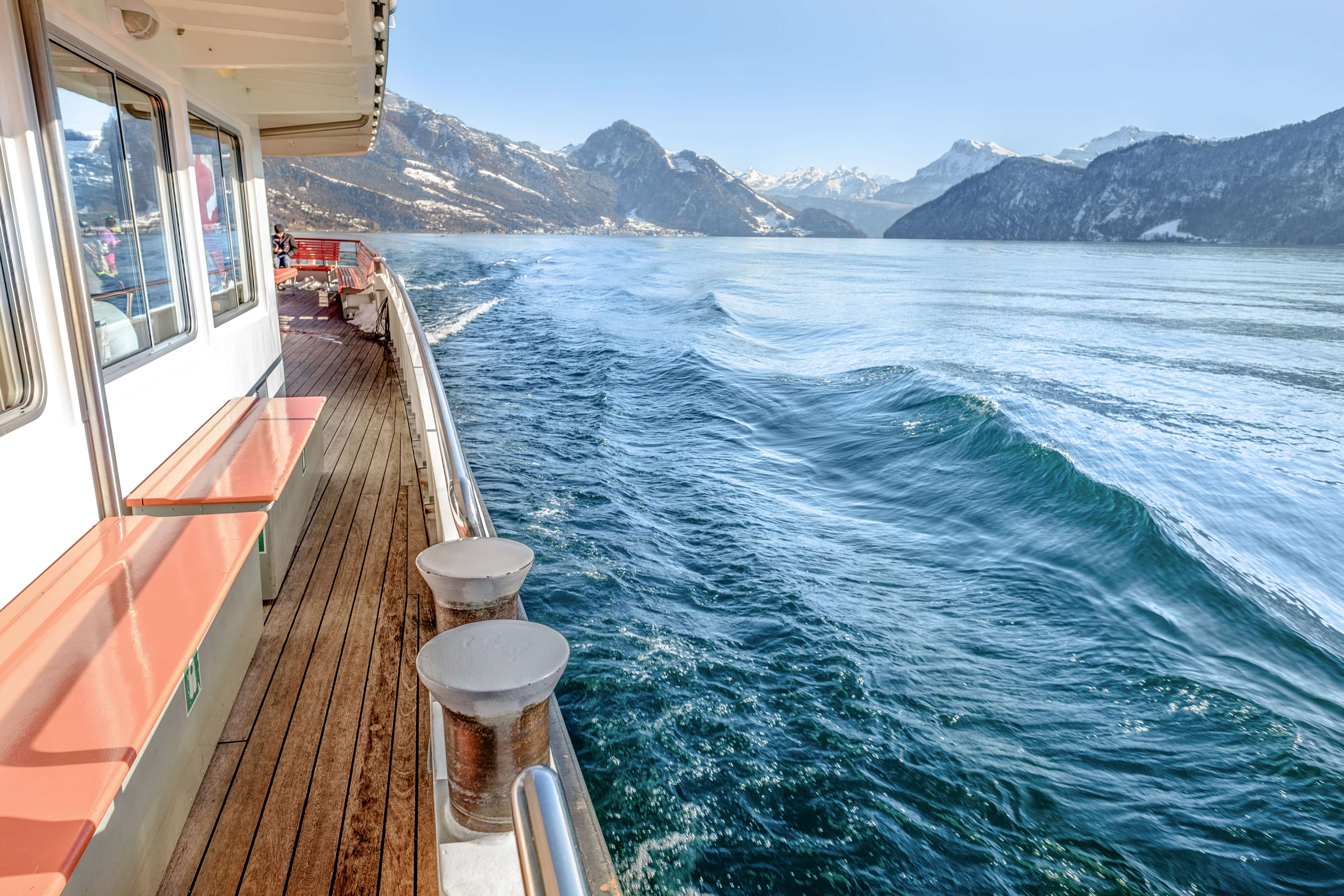 mys-CARTE JOURNALIÈRE RIGI & BATEAU LUCERNE-VITZNAU (ALLER-RETOUR)-Schiff Winter