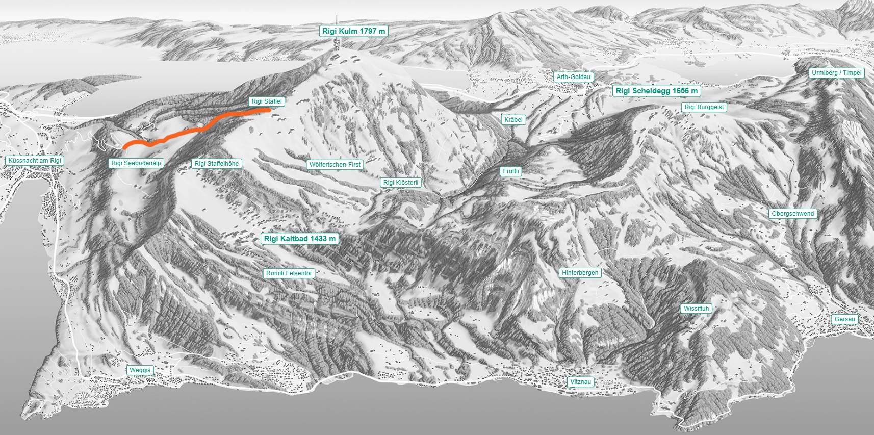 mys-DIE STEILE-Rigi Wanderticket Steile Winter