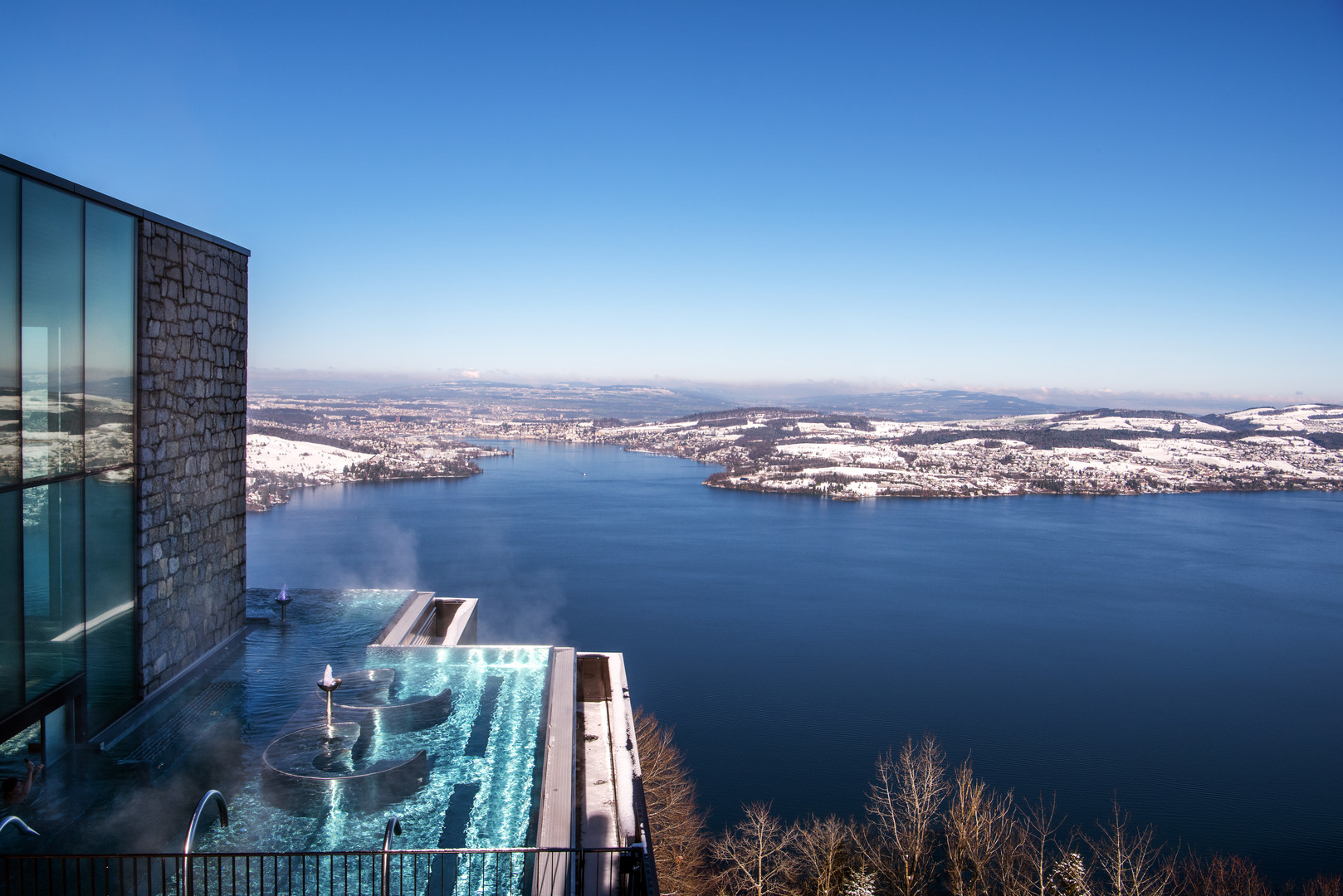 Winter See Schifffahrt Bürgenstock