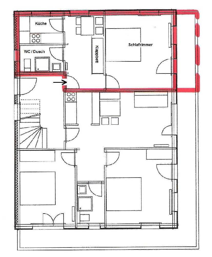 Apollo -  1 1/2-Zimmerwohnung - Grundriss