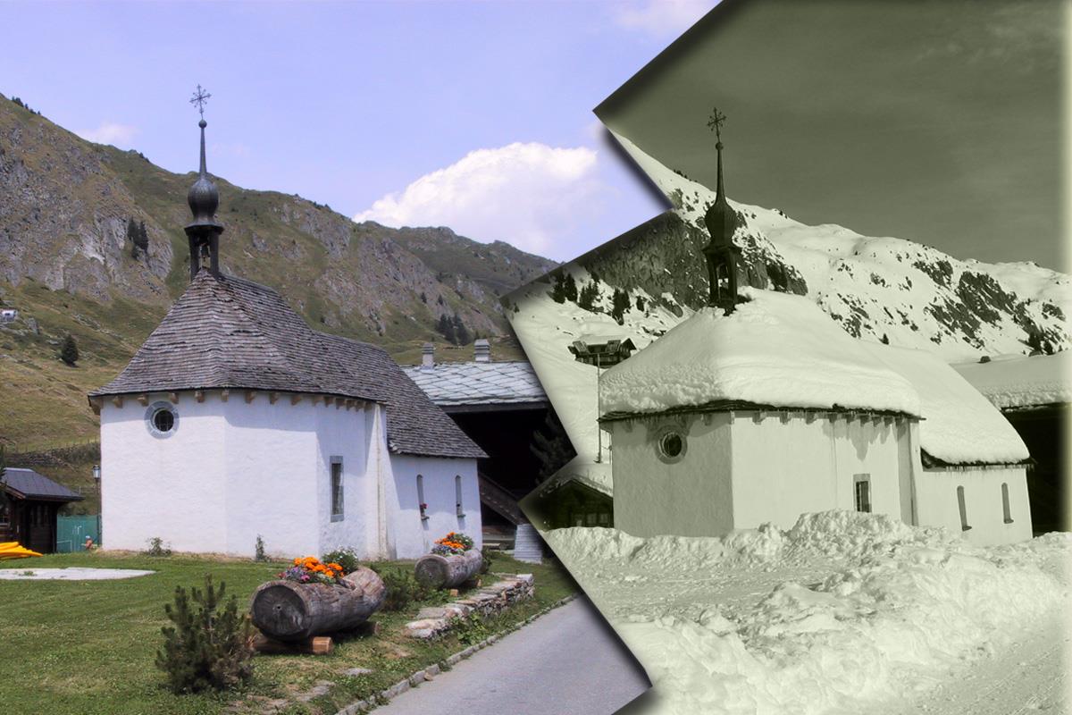 Riederhof B 359 3. Stock - Kirche Sommer Winter