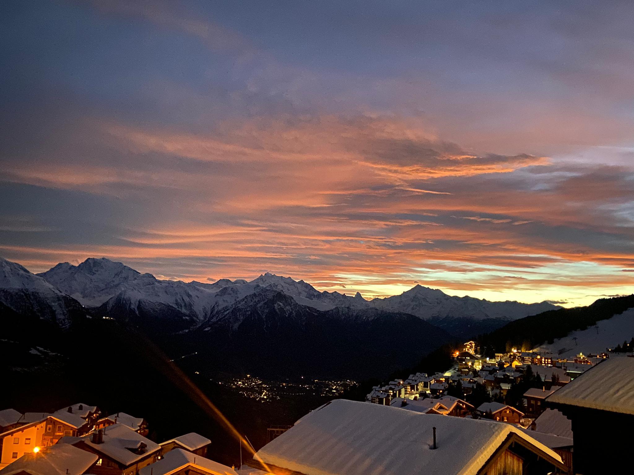 La Montanara 1. OG West - Abendrot vom Balkon aus
