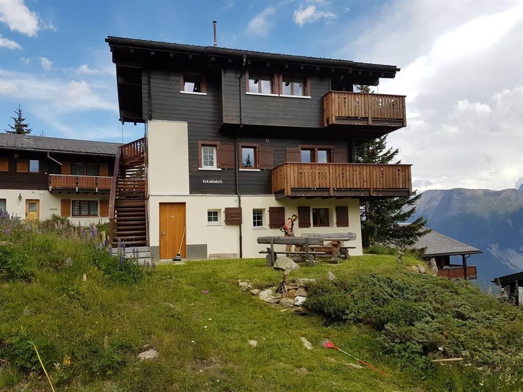 Felsbödeli mit Sitzplatz - Aussenansicht mit Zugang, Sommer