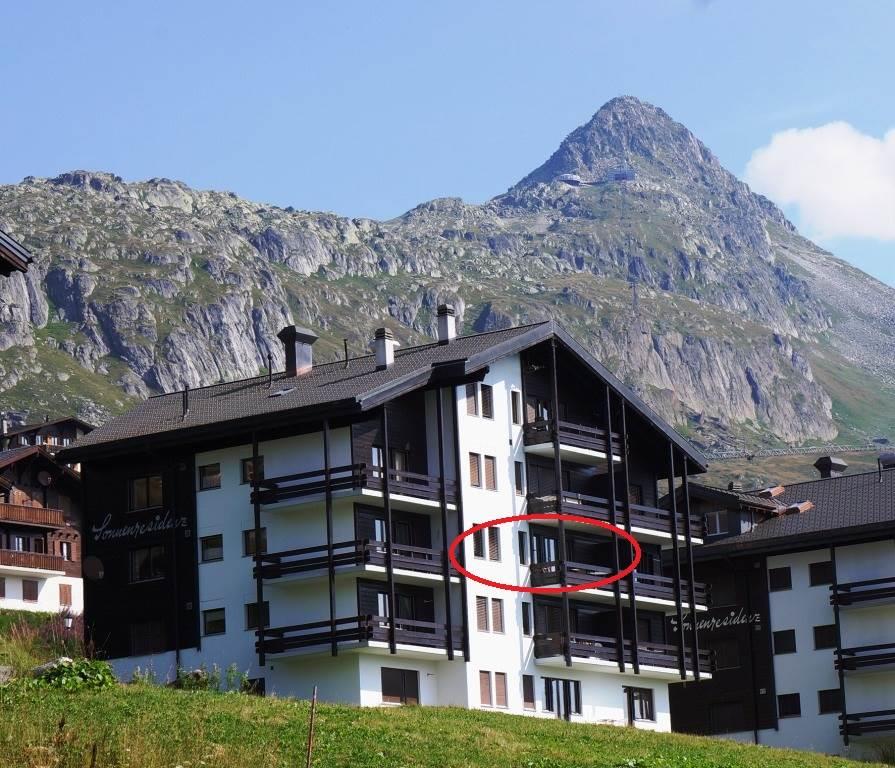Sonnenresidenz 110 - Frontansicht mit Bettmerhorn (Sommer)