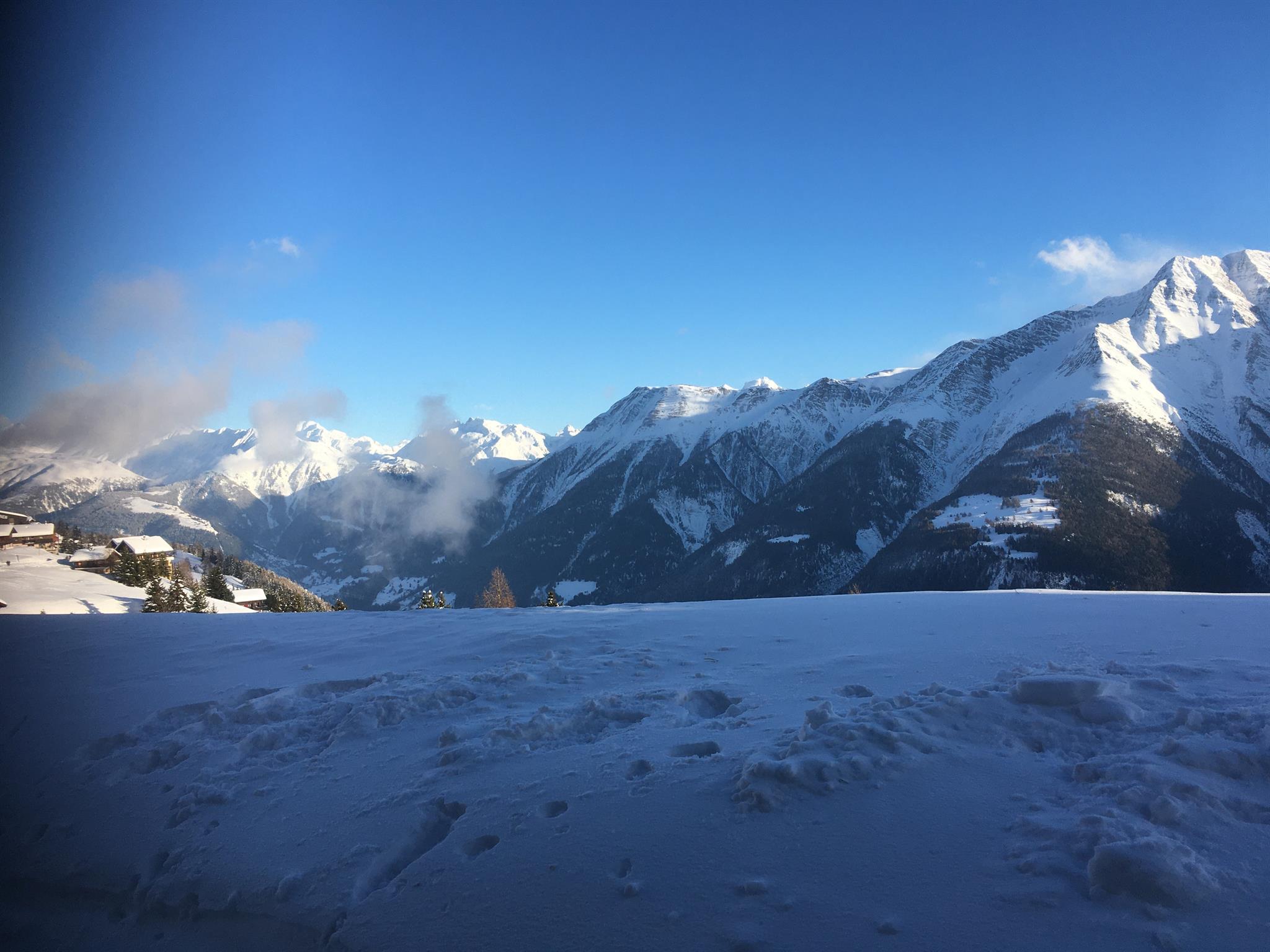 Lärchenheim Parterre - Aussicht Richtung Goms-Binntal