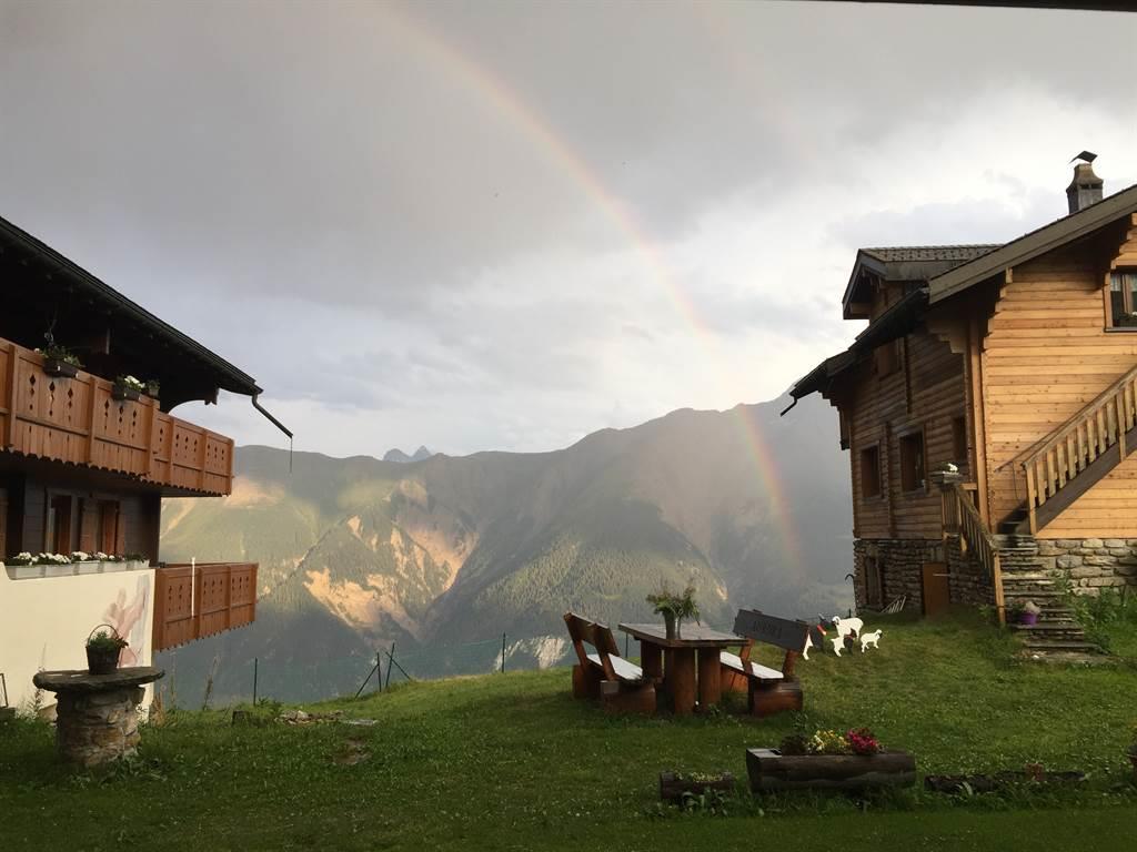 Sunnegg 1. OG Süd-West - Sitzplatz im Sommerregen