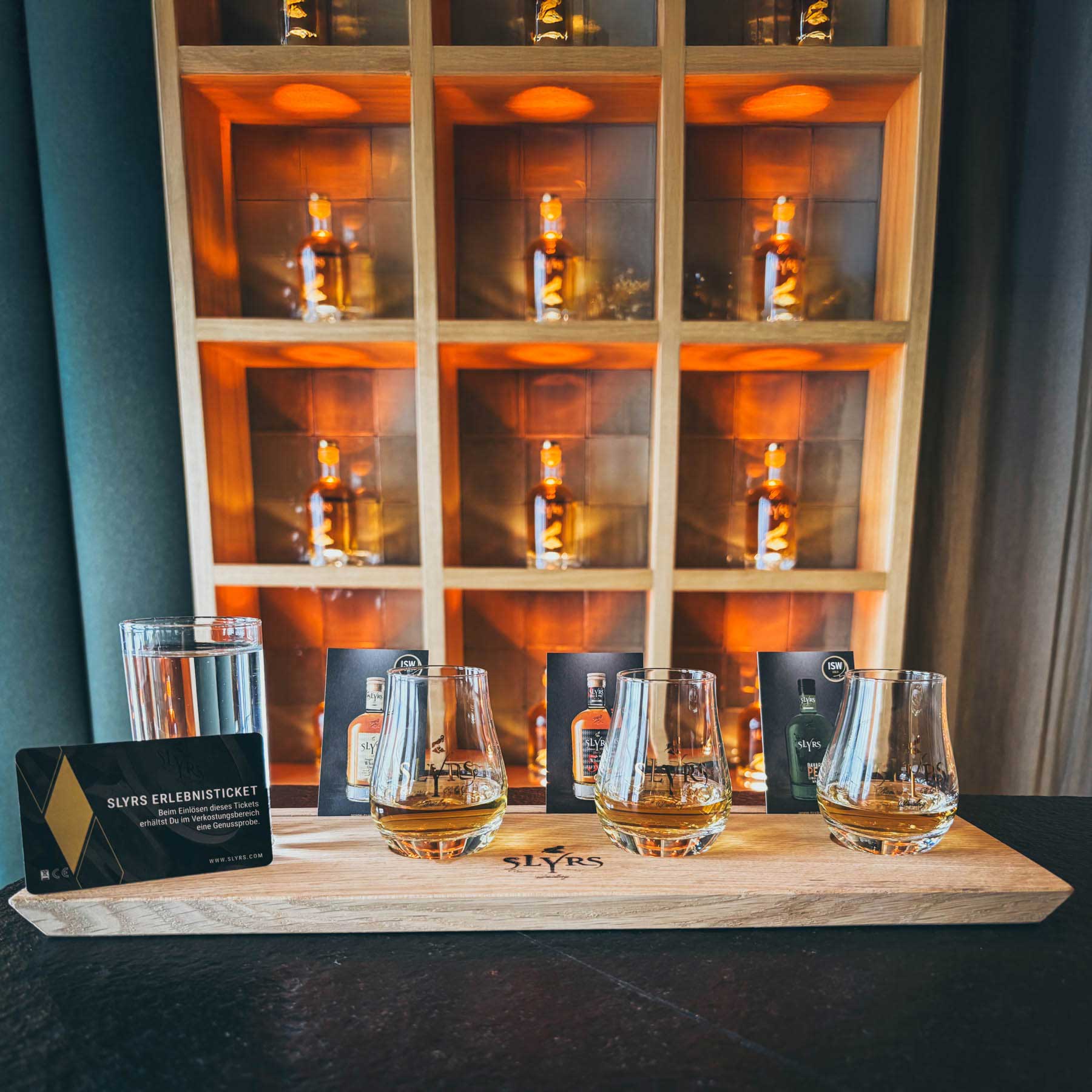 Slyrs Verkostung dreierlei Whisky