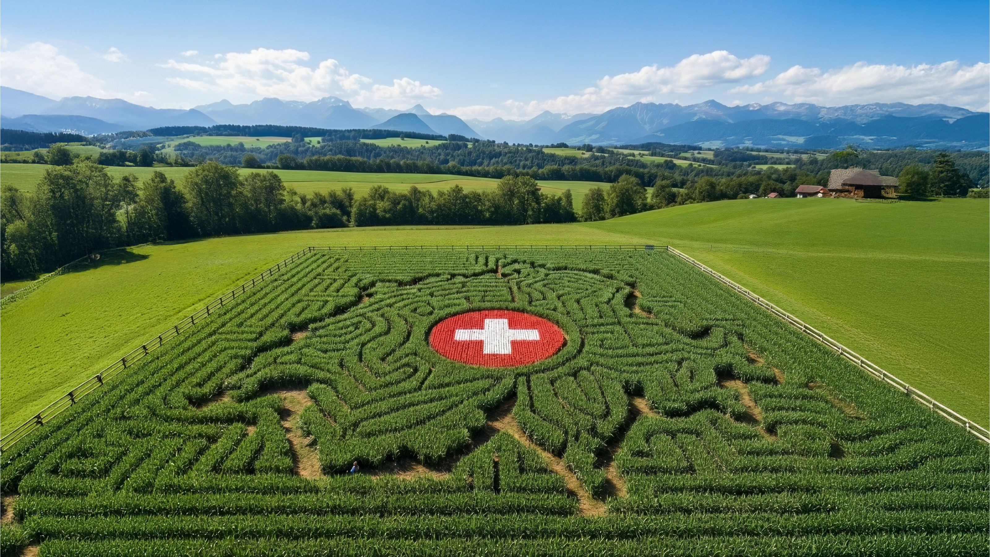 Labyrinth im Maisfeld der Mini Schwiz.