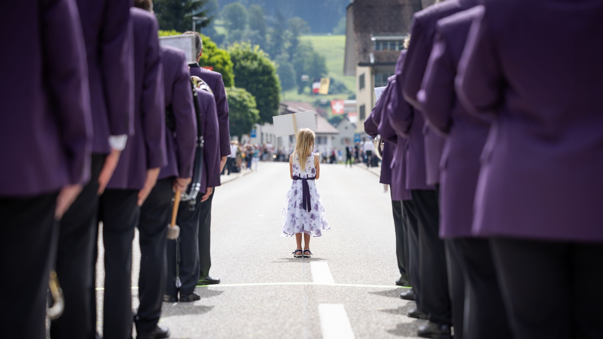 Festival atmosphere at the Swiss Federal Music Festival, Biel/Bienne