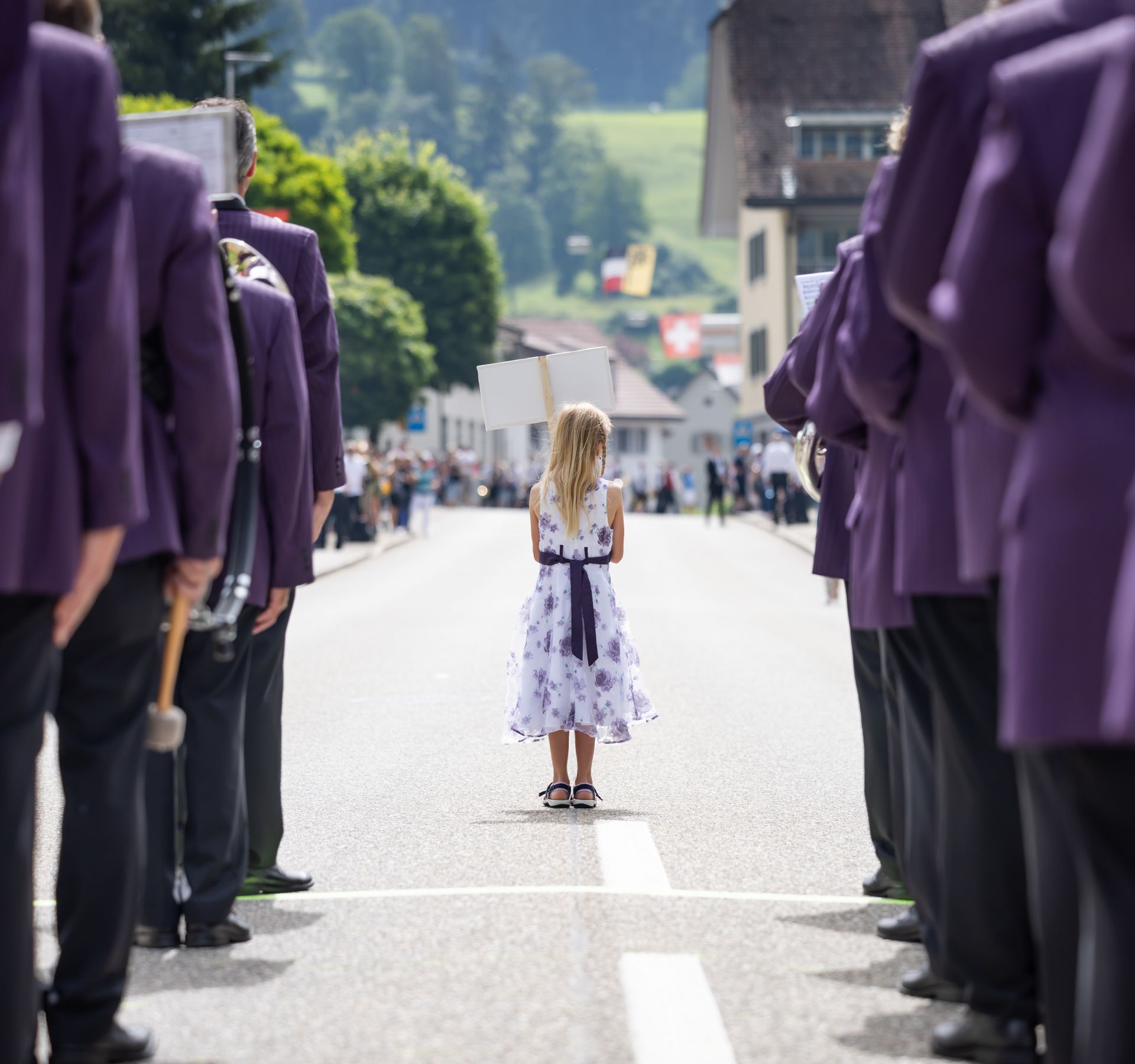 Festival atmosphere at the Swiss Federal Music Festival, Biel/Bienne