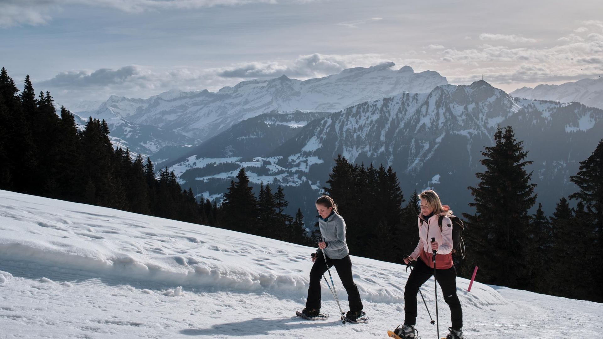 Leysin - Snowshoeing in Solacyre - Winter