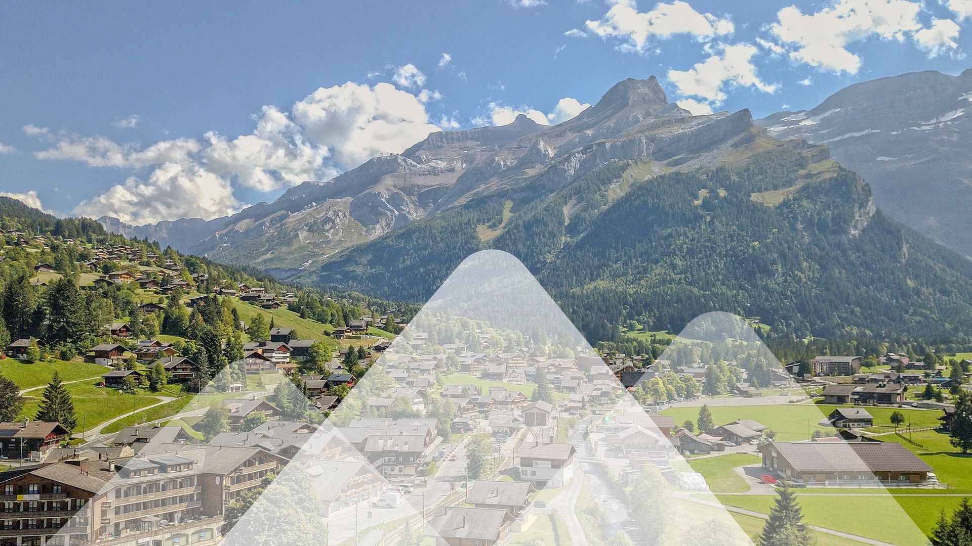 Hero - The village of Les Diablerets during summer