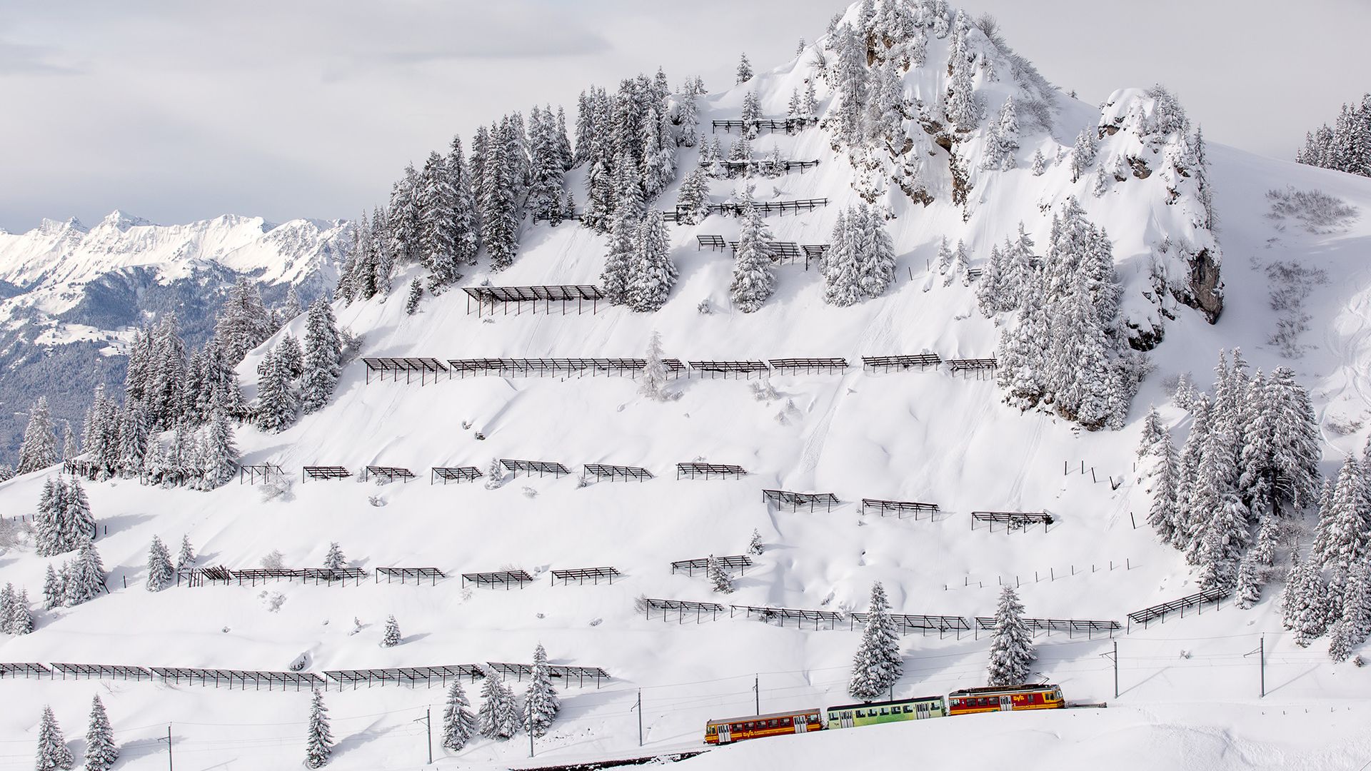 BVB Train view - Villars - Winter