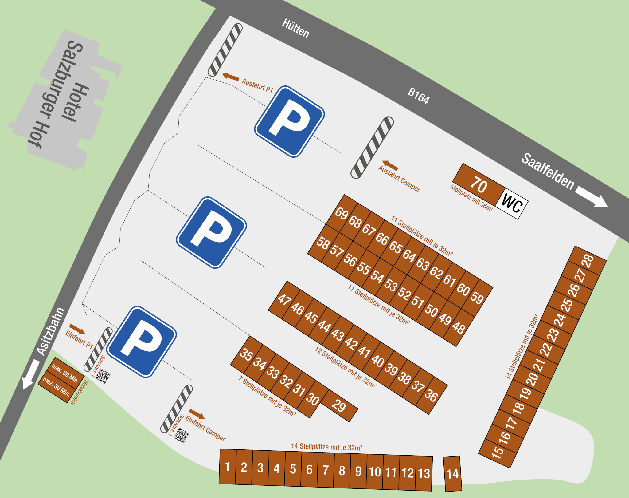 hotel feratel-Stellplatz Asitzbahn - 2025_LBB-CampingPlan-Stellplaetze_mit Schranken_20